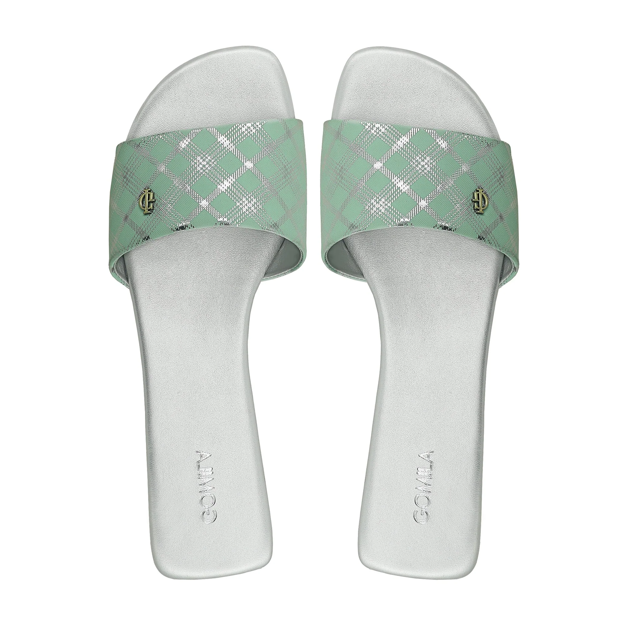 Abbie - Women's Green and Silver Slipper - Image 3