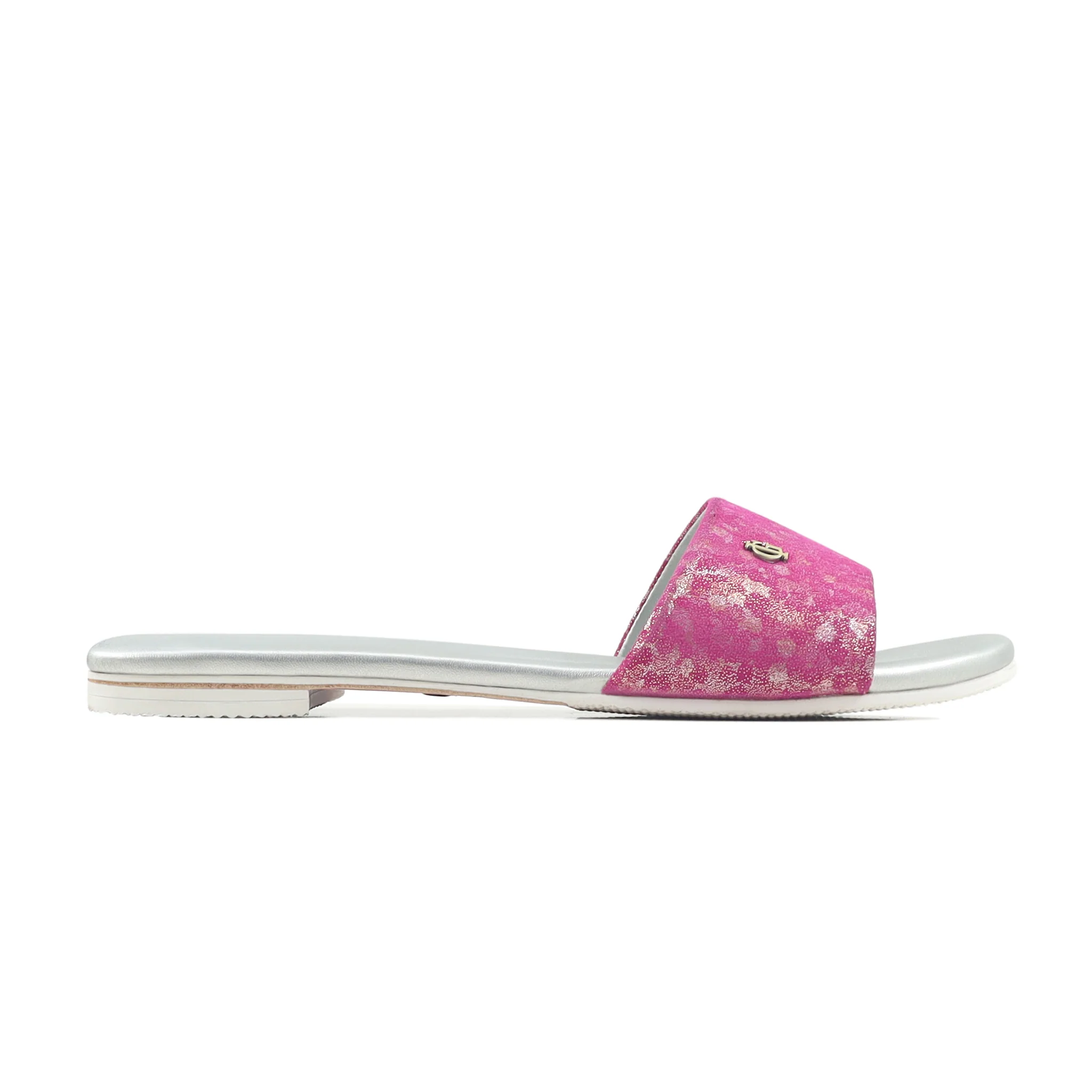 Abbie - Women's Pink and Silver Slipper - Image 2