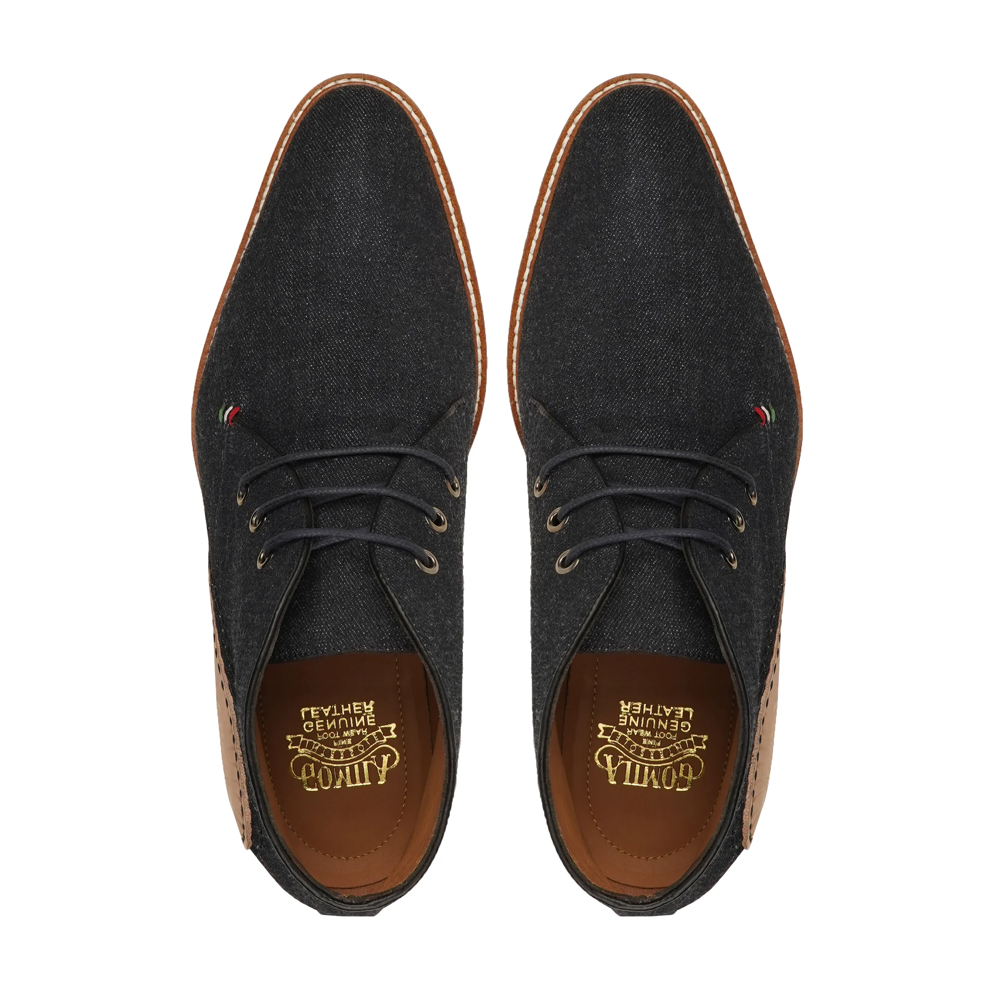 Alma- Men's Black Canvas Chukka Boot - Image 3