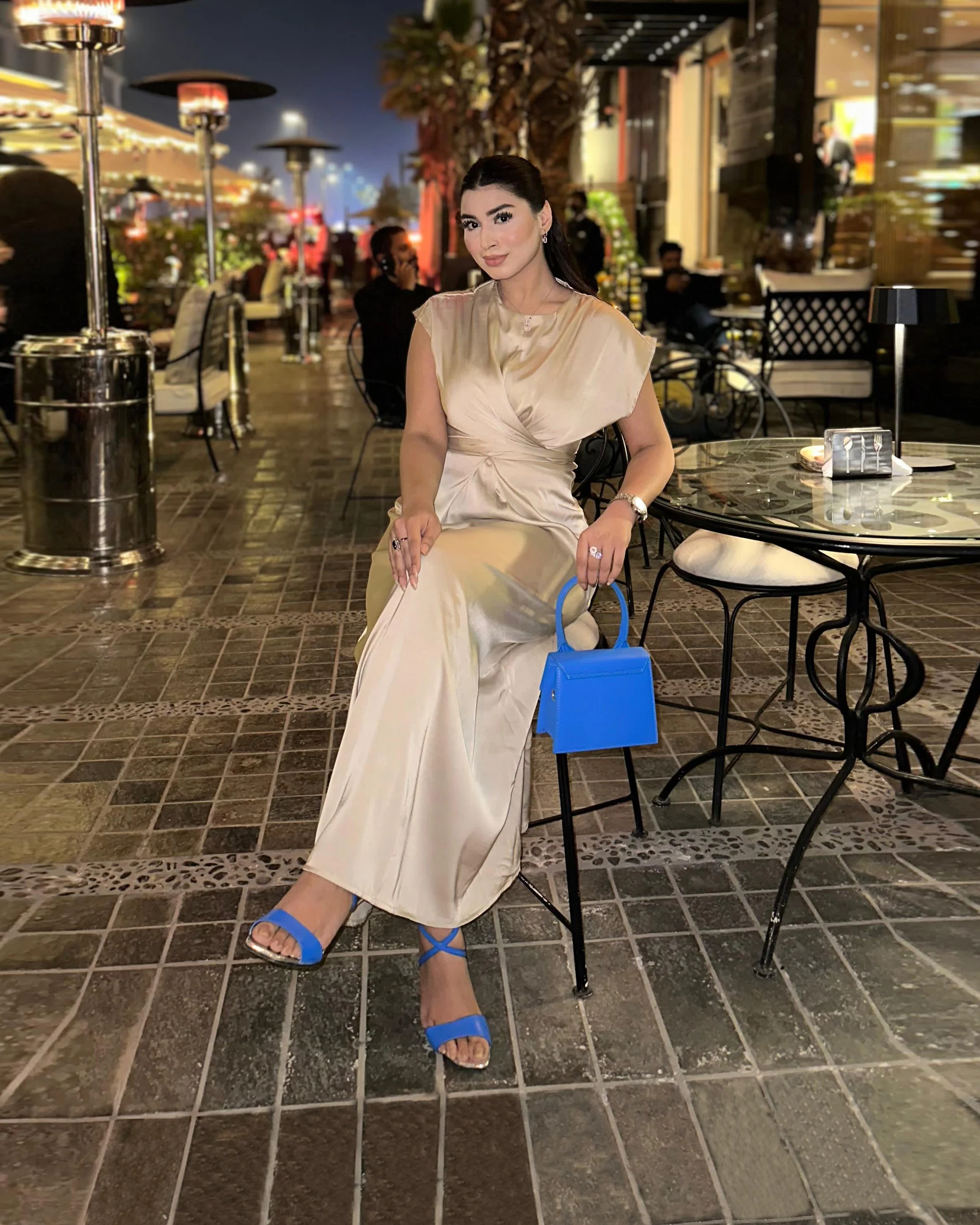 Anna - Women's Blue Strapped Heels - Image 5