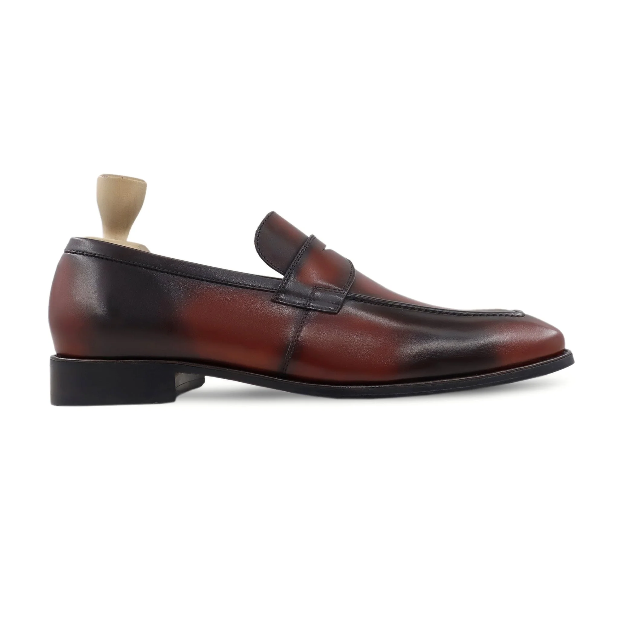 Ansley - Men's Burnished Oxblood Calf Leather Loafer - Image 2
