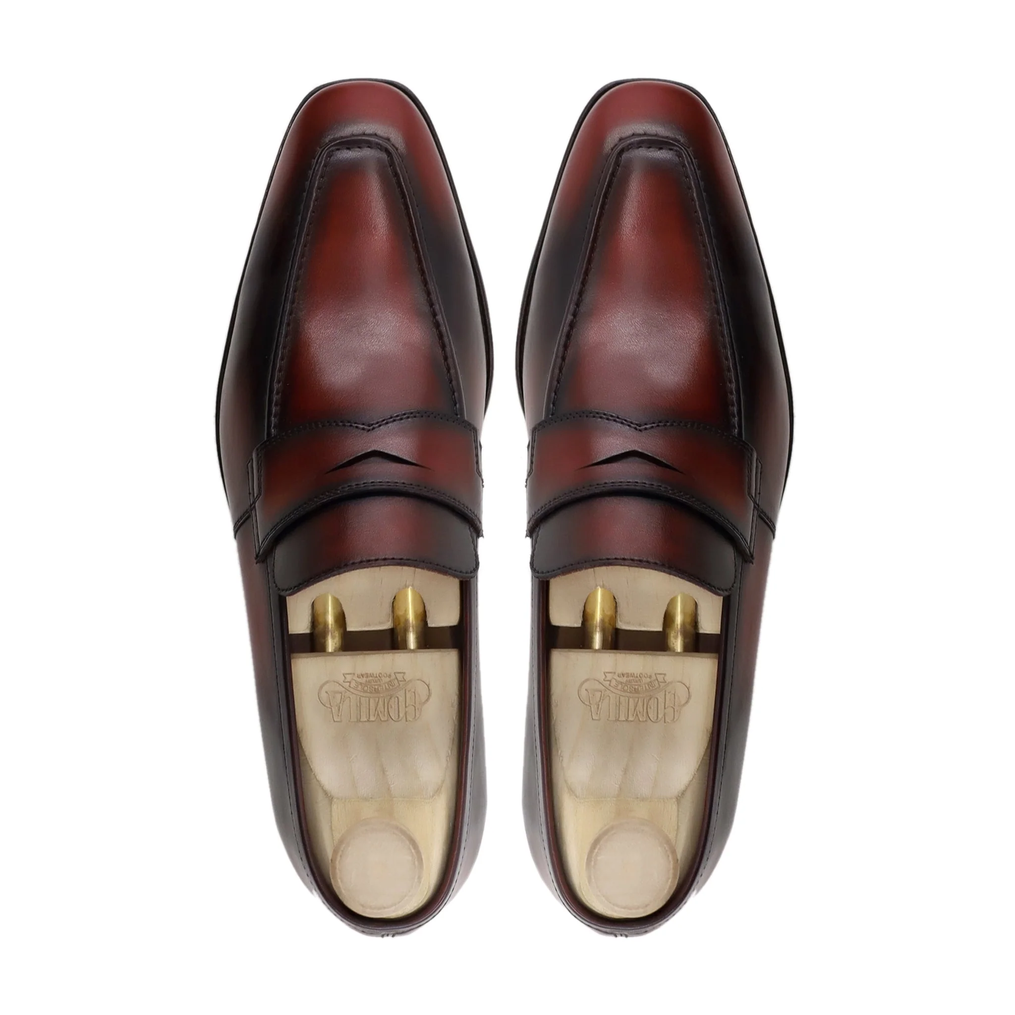 Ansley - Men's Burnished Oxblood Calf Leather Loafer - Image 3