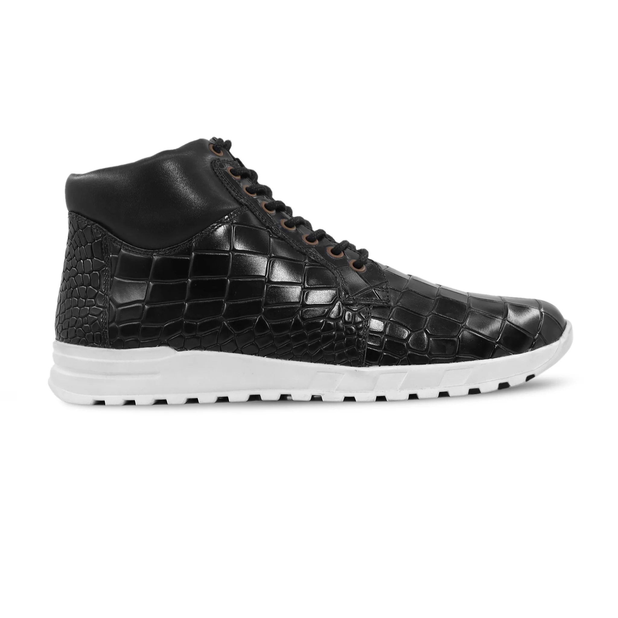 Arah - Men's Black Calf Leather Jogger - Image 2