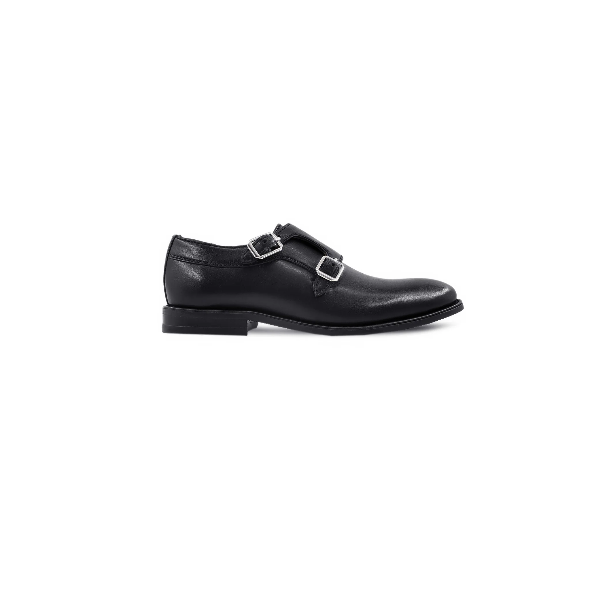 Argie - Kid's Black Calf Leather Double Monkstrap (5-12 Year's Old) - Image 2