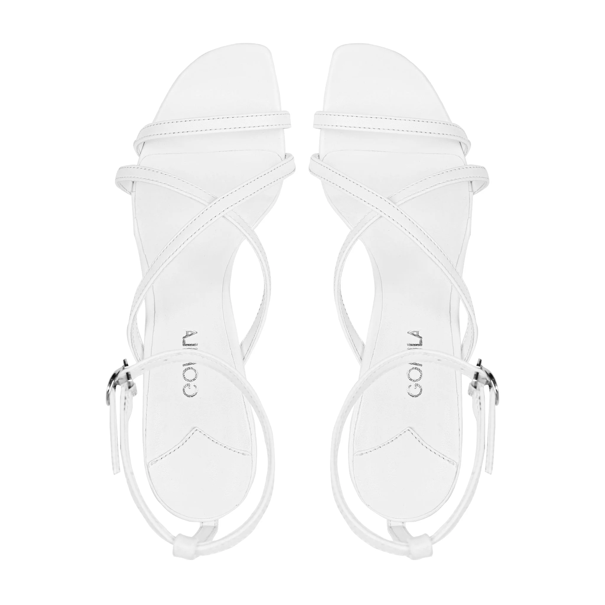 Arlina - Women's White Strapped Heel - Image 3