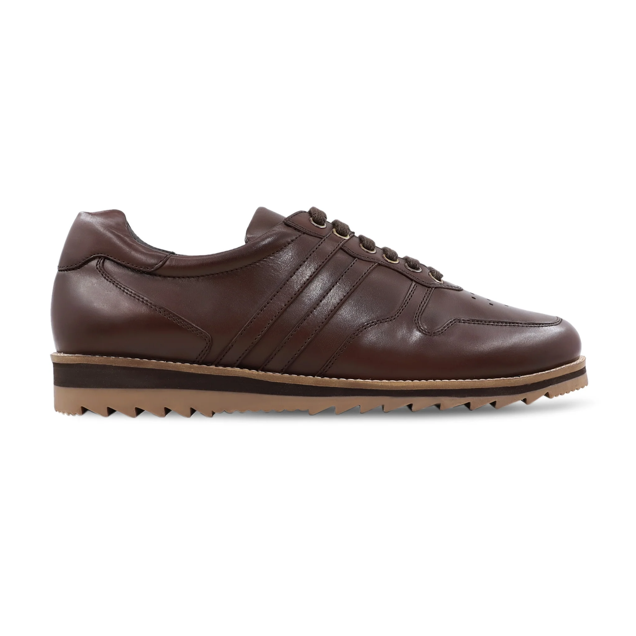 Arturo - Men's Dark Brown Calf Leather Jogger - Image 2
