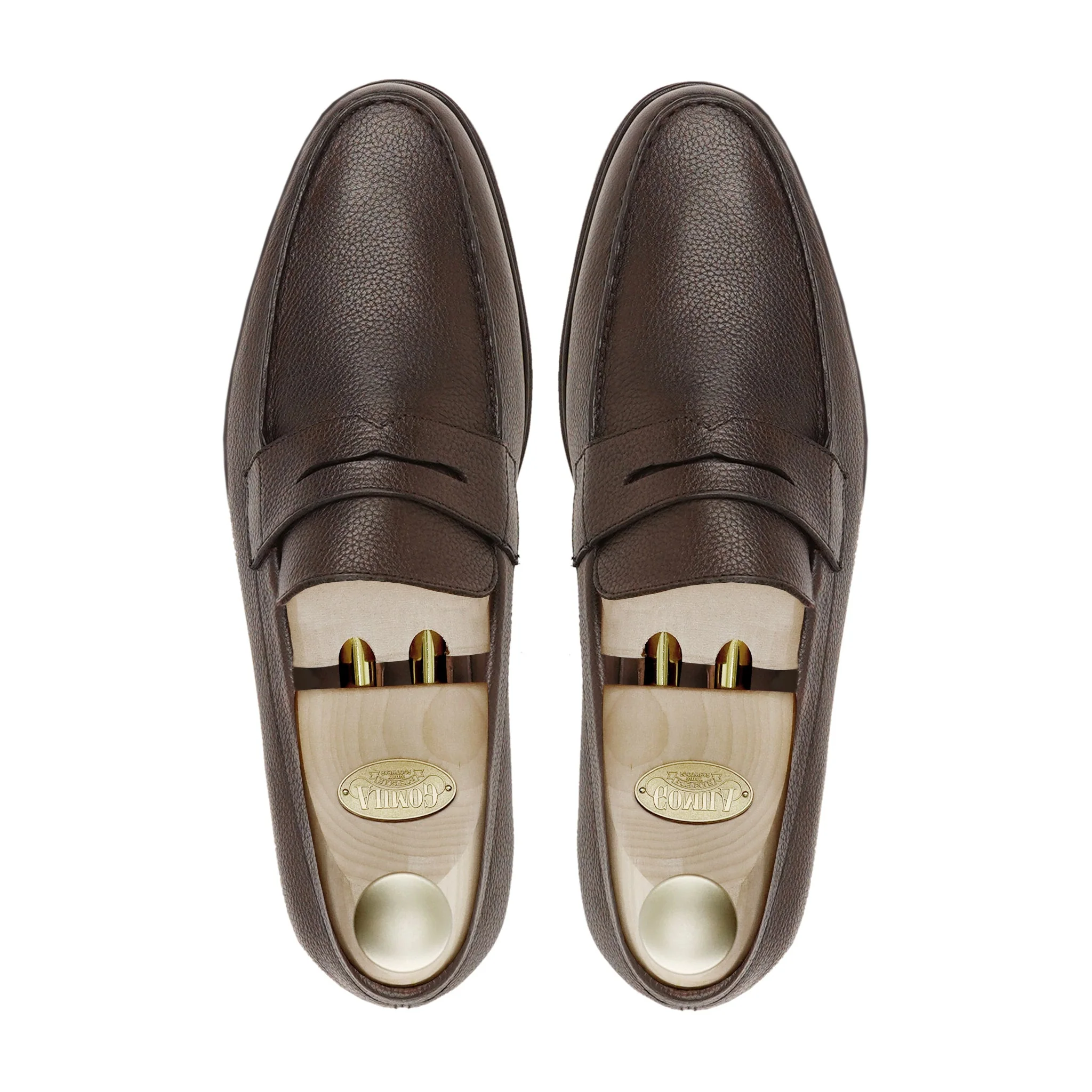Asador - Men's Dark Brown Pebble Grain Leather Loafer - Image 3