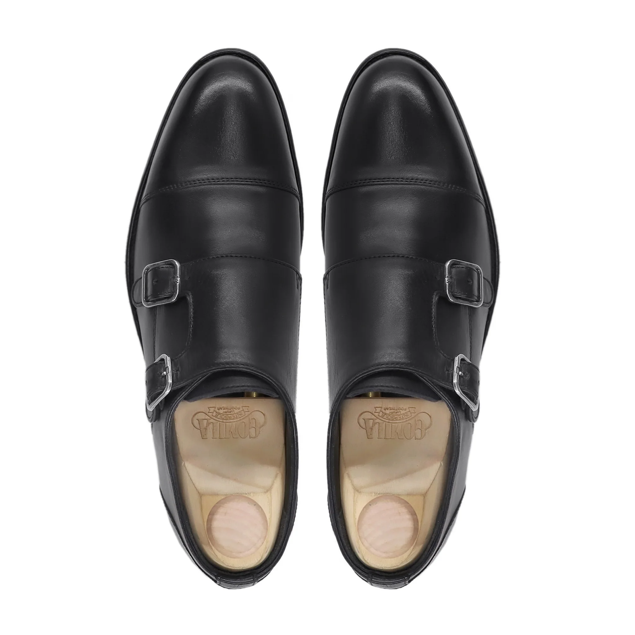Ashton - Men's Black Calf Leather Double Monkstrap - Image 3
