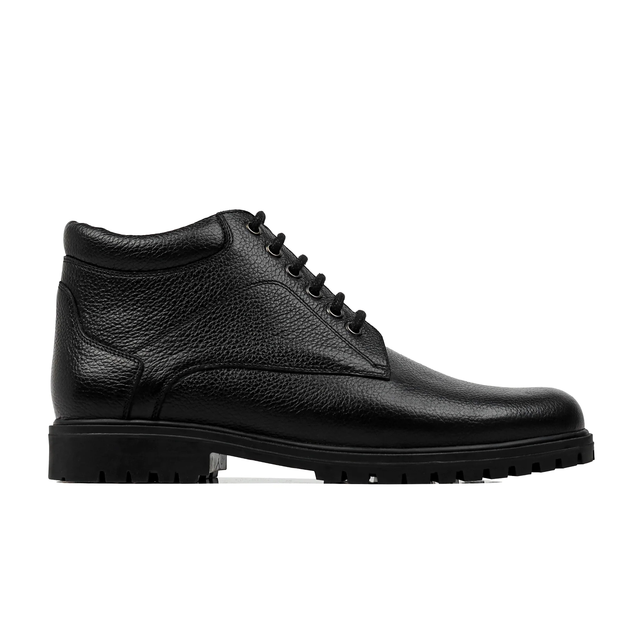 Axton - Men's Black Pebble Grain Leather Boots - Image 2
