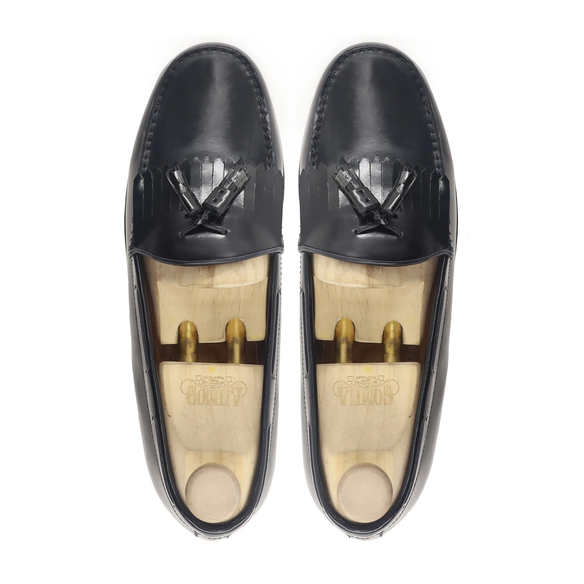 Bertha - Men's Black Box Leather High Shine Loafer - Image 3