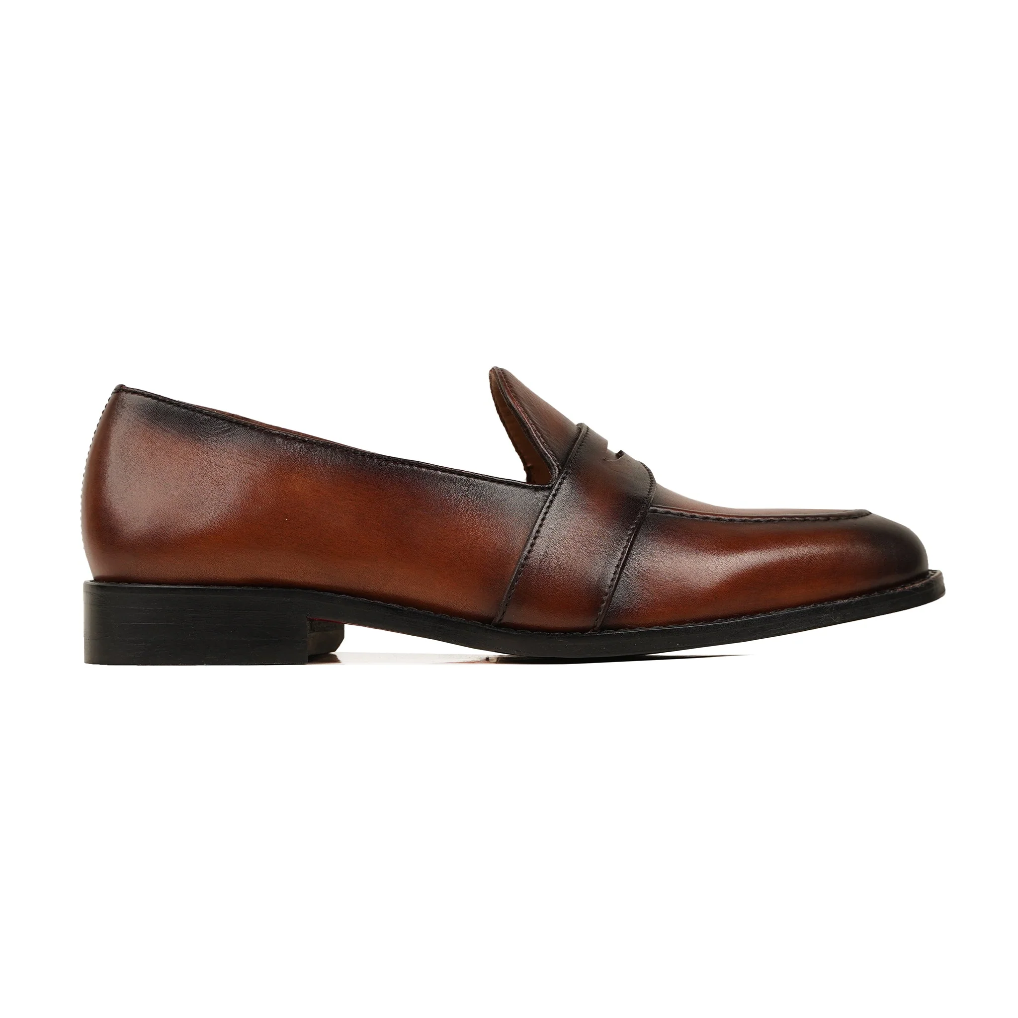 Bibai - Men's Burnished Tan Calf Leather Loafer - Image 2
