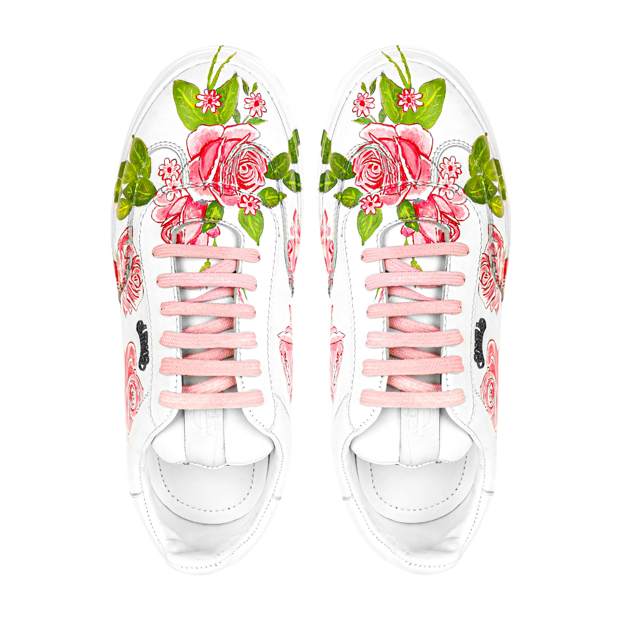 Blaze Lily - Men's White Hand Painted Sneaker - Image 5
