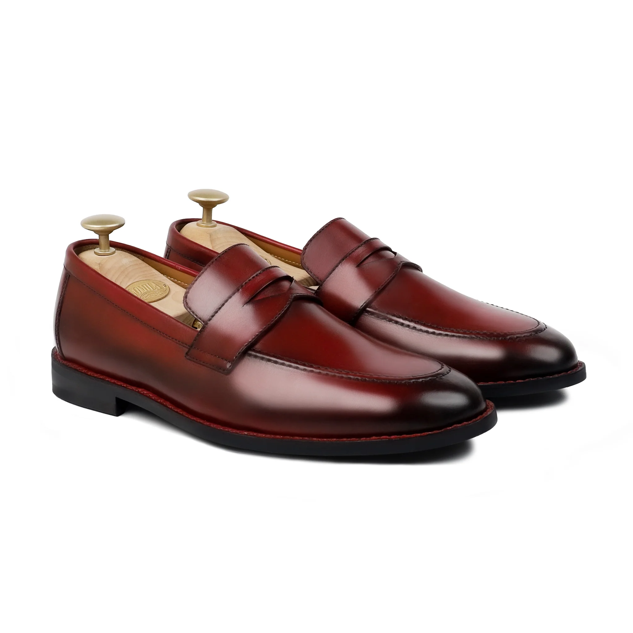 Bolt - Men's Burnished Oxblood Calf Leather Loafer - Goodyear Welted