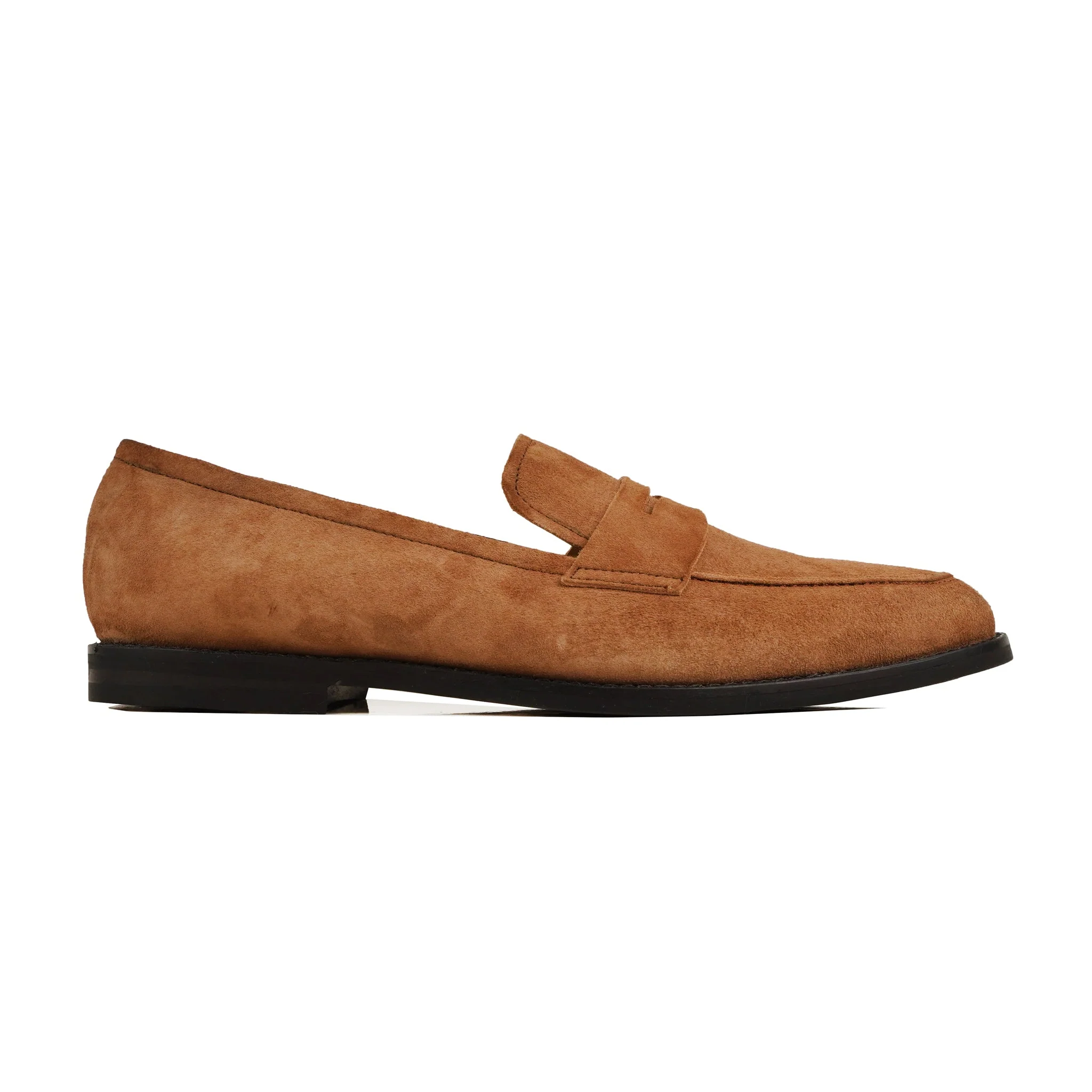 Yamato - Men's Tan Kid Suede Loafer - Image 2