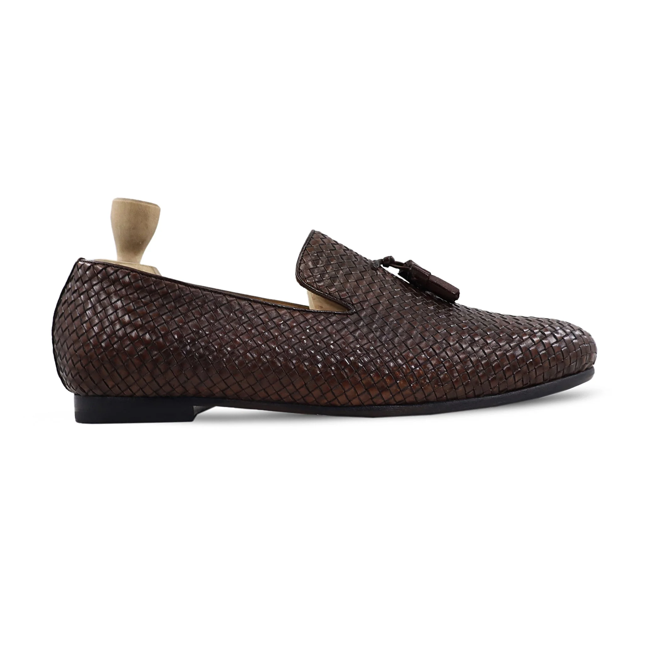 Borlange - Dark Brown Hand Woven Calf Leather Loafer - Image 2