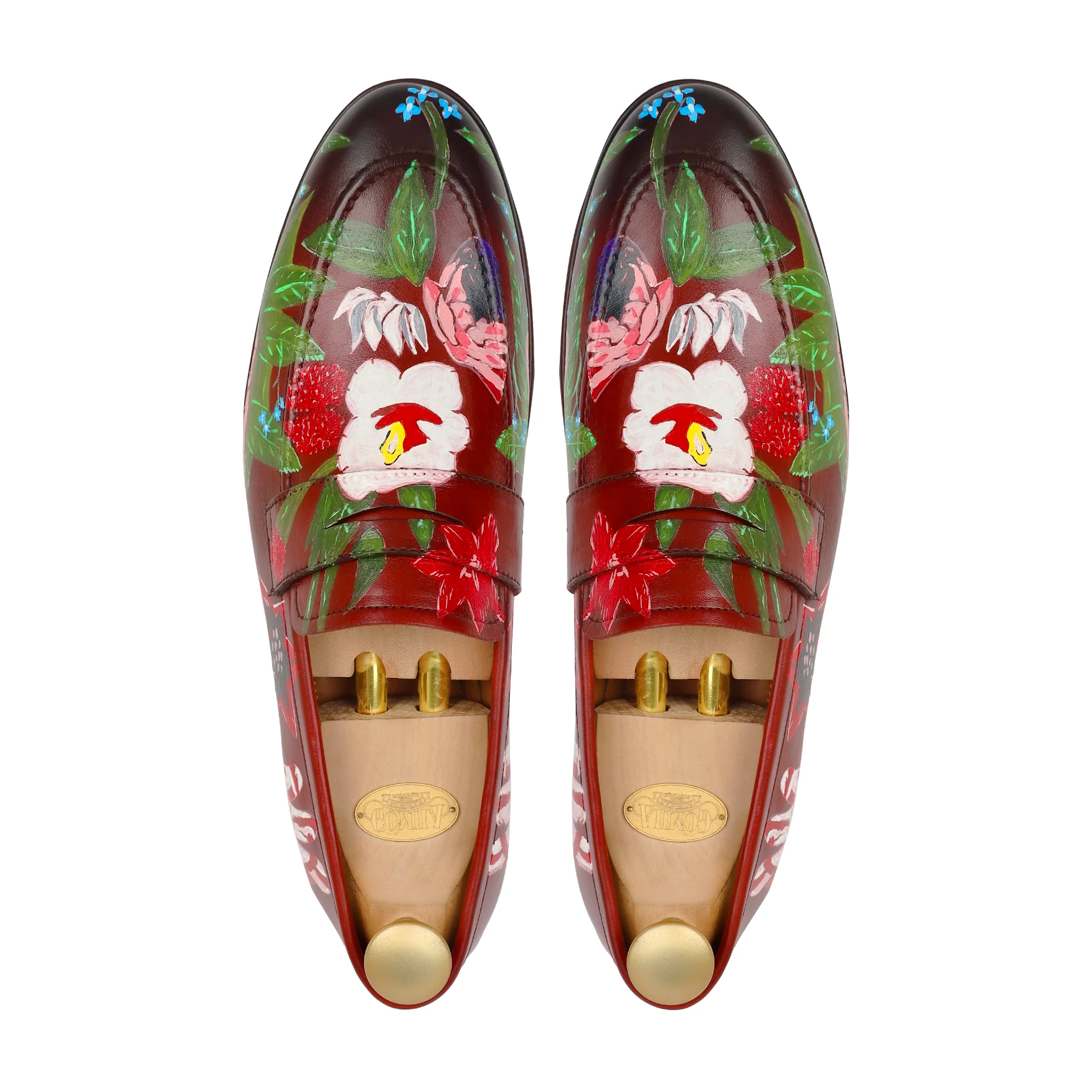 Botanica - Men's Oxblood Hand Painted Loafer - Image 4