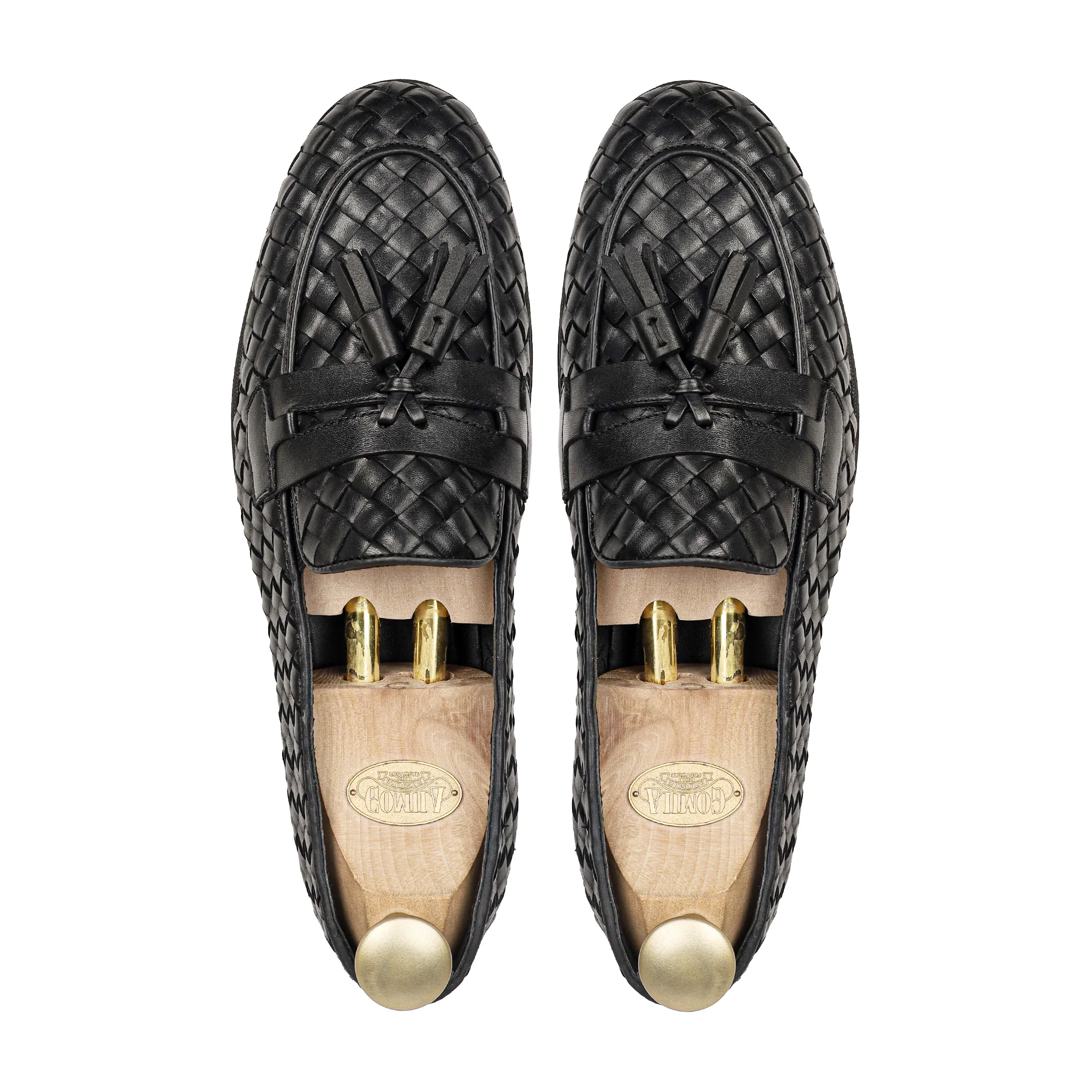 Bralton - Men's Black Hand Woven Calf Leather Loafer - Image 3