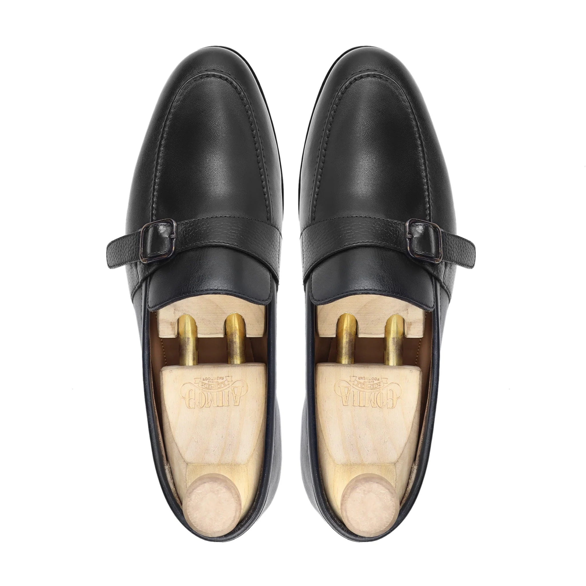 Tonbric - Men's Black Pebble Grain Leather Loafer - Image 3