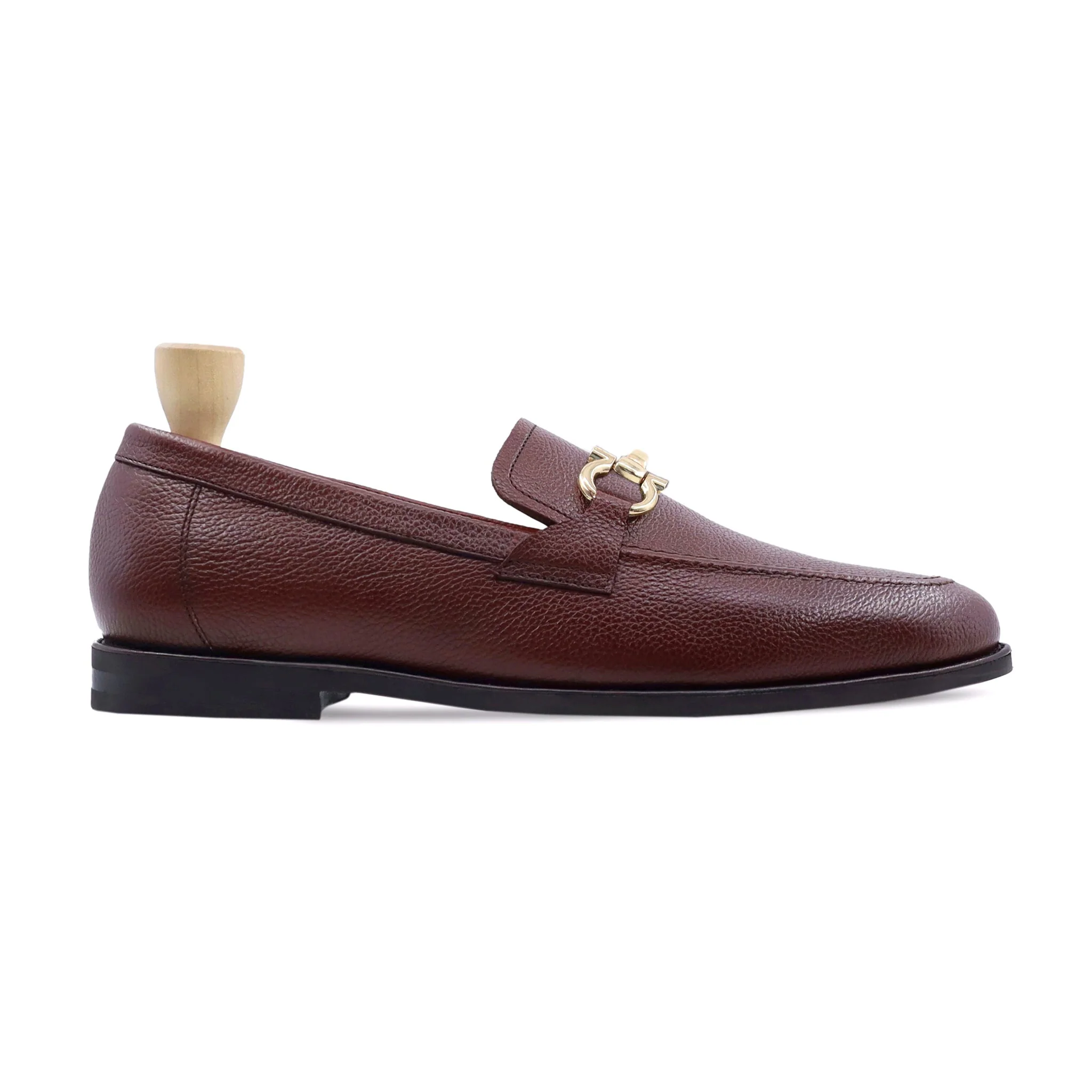 Bucharest - Men's Oxblood Pebble Grain Leather Loafer - Image 2