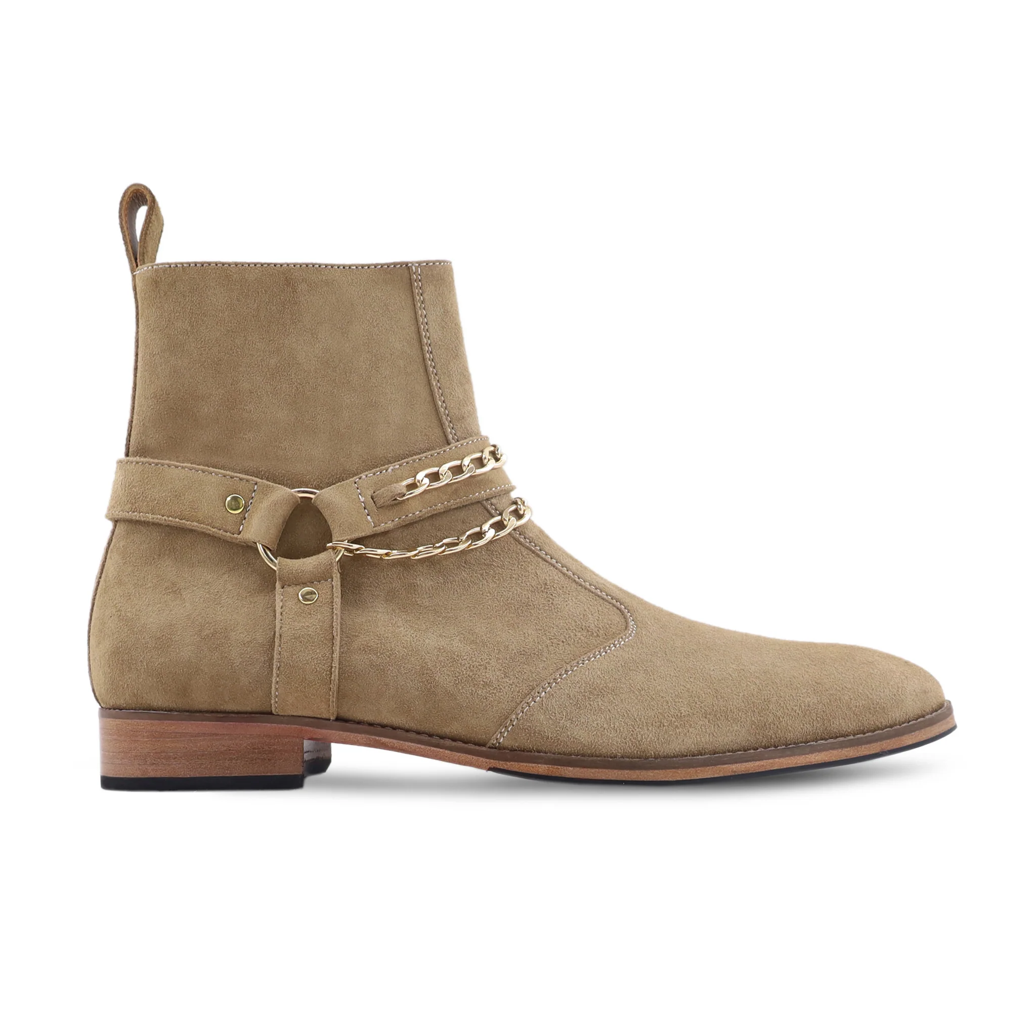 Buroku - Men's Camel Kid Suede Jodhpur Boot - Image 2