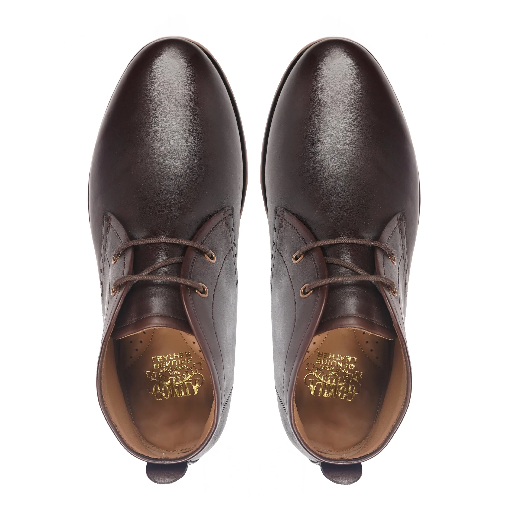 Camden - Men's Dark Brown Calf Leather Chukka Boot - Image 3