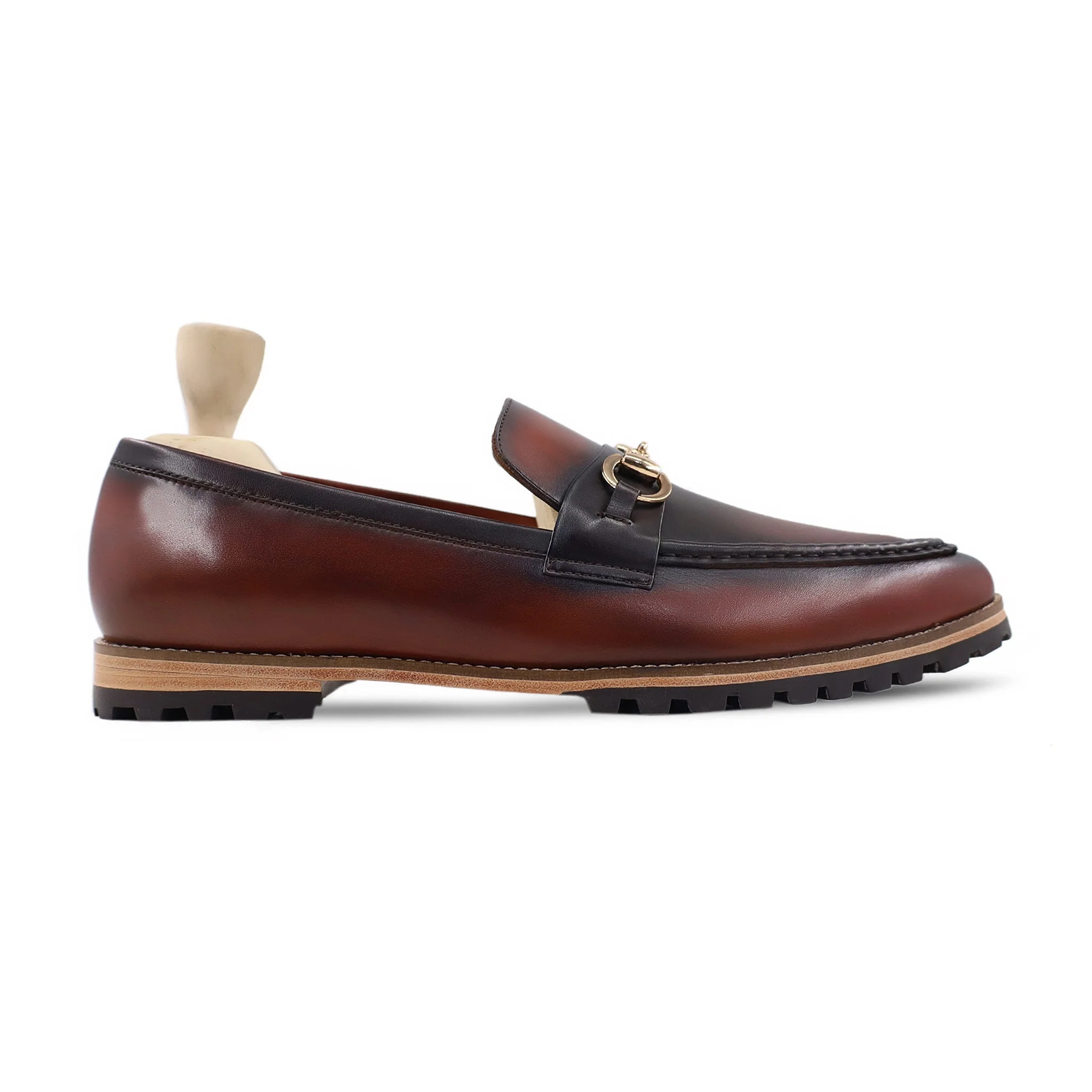 Carey - Men's Burnished Brown Calf Leather Loafer - Image 2