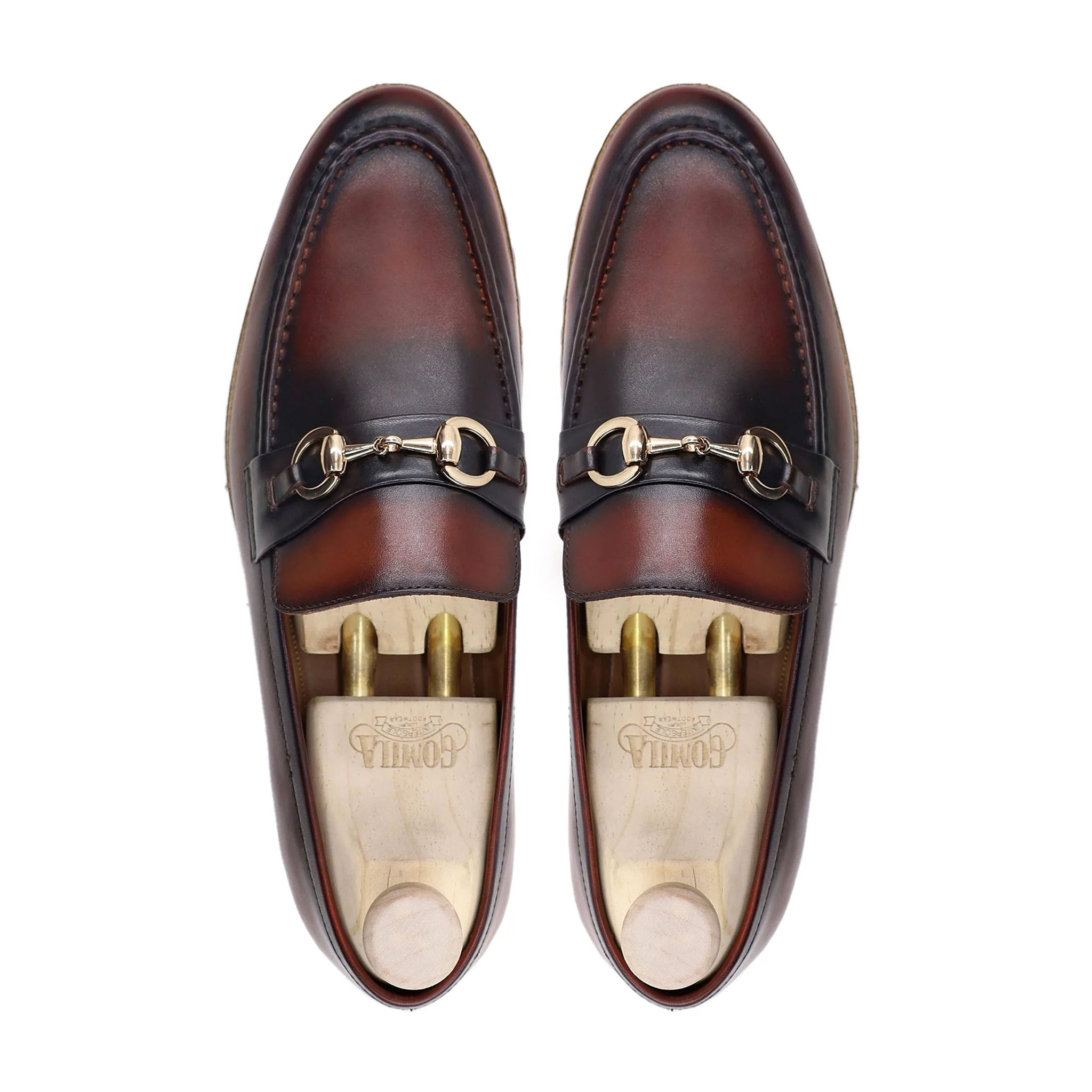 Carey - Men's Burnished Brown Calf Leather Loafer - Image 3