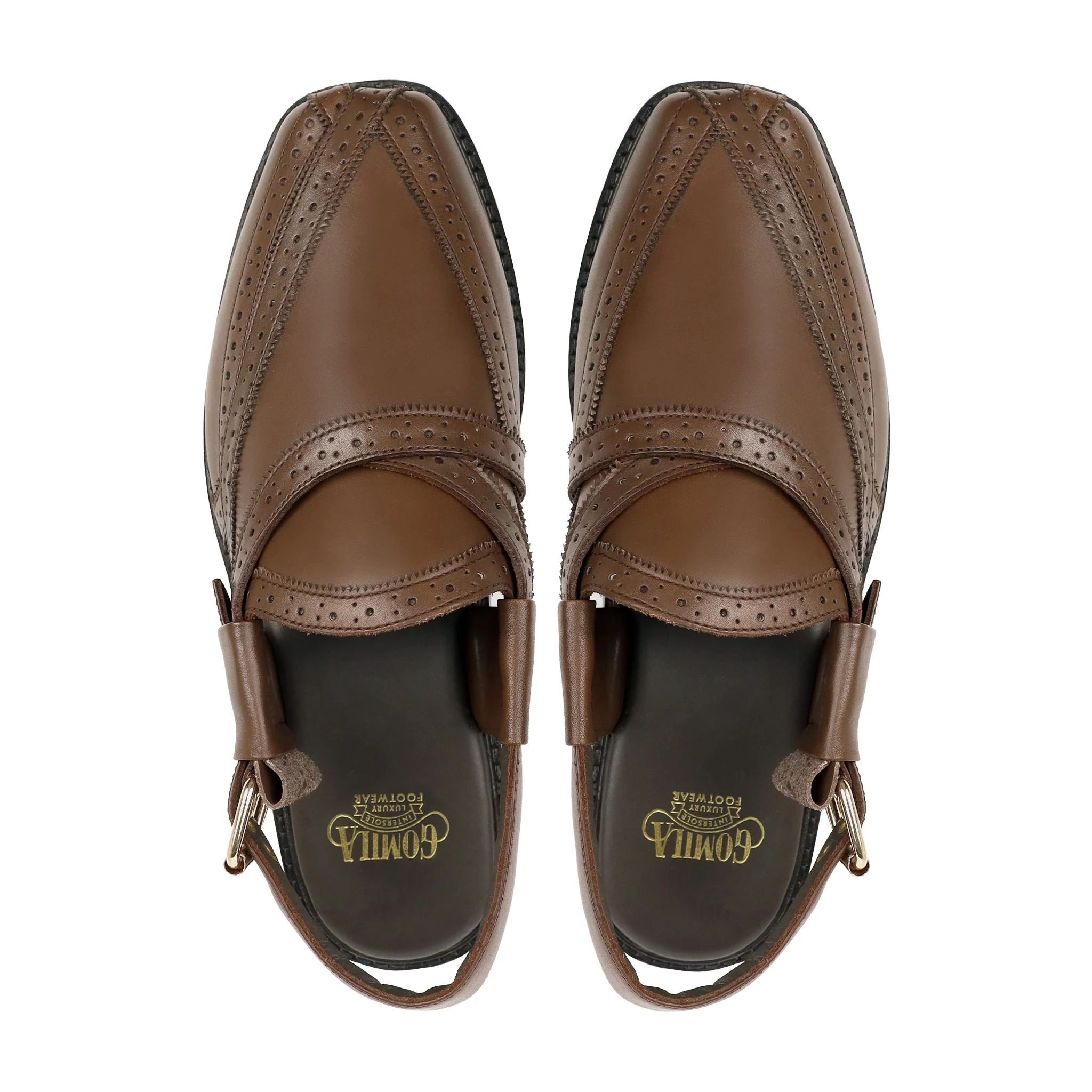 Carmela - Men's Dark Brown Calf Leather Sandal - Image 3