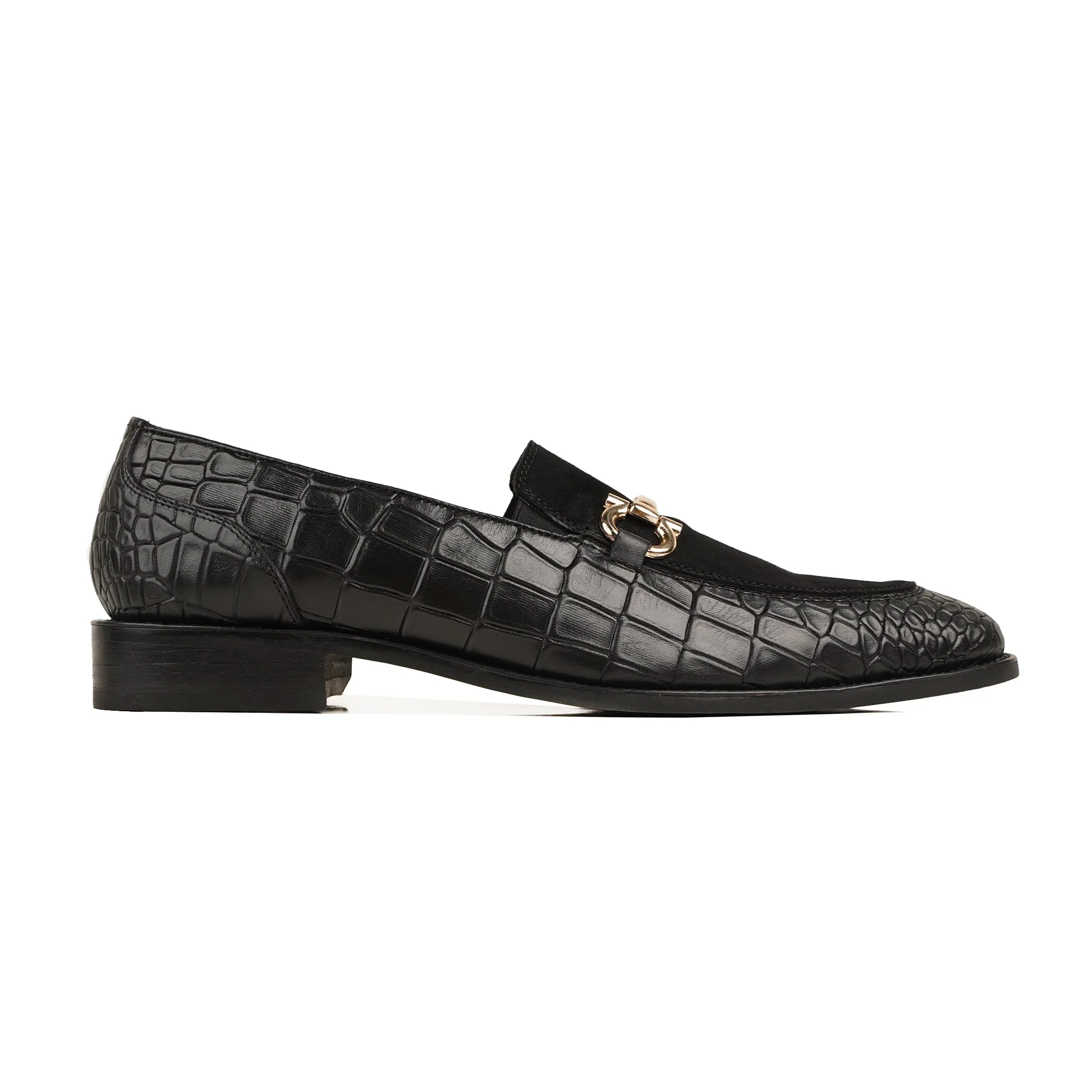 Civita - Men's Black Calf Leather And Kid Suede Loafer - Image 2