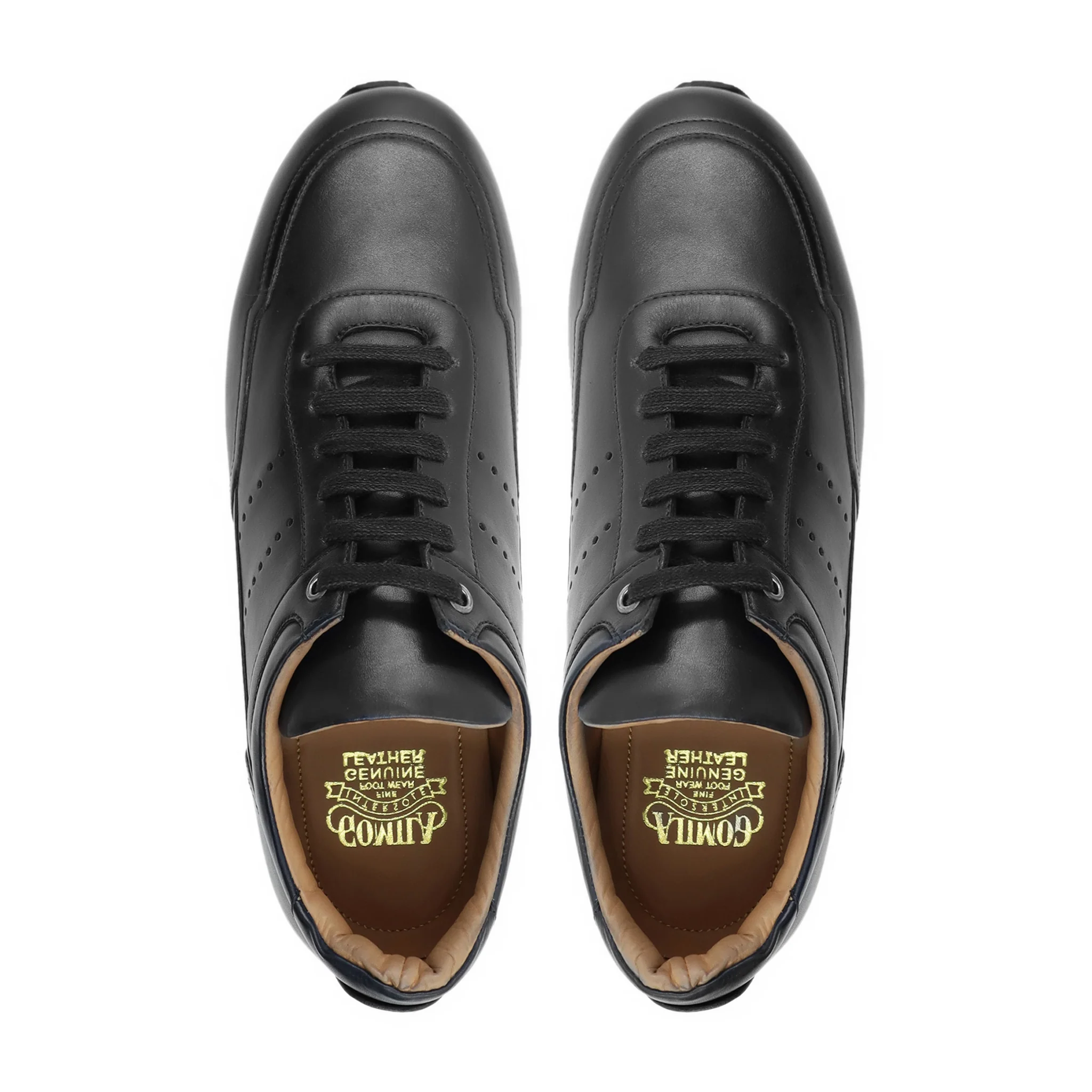 Cobal - Men's Black Calf Leather Jogger - Image 3