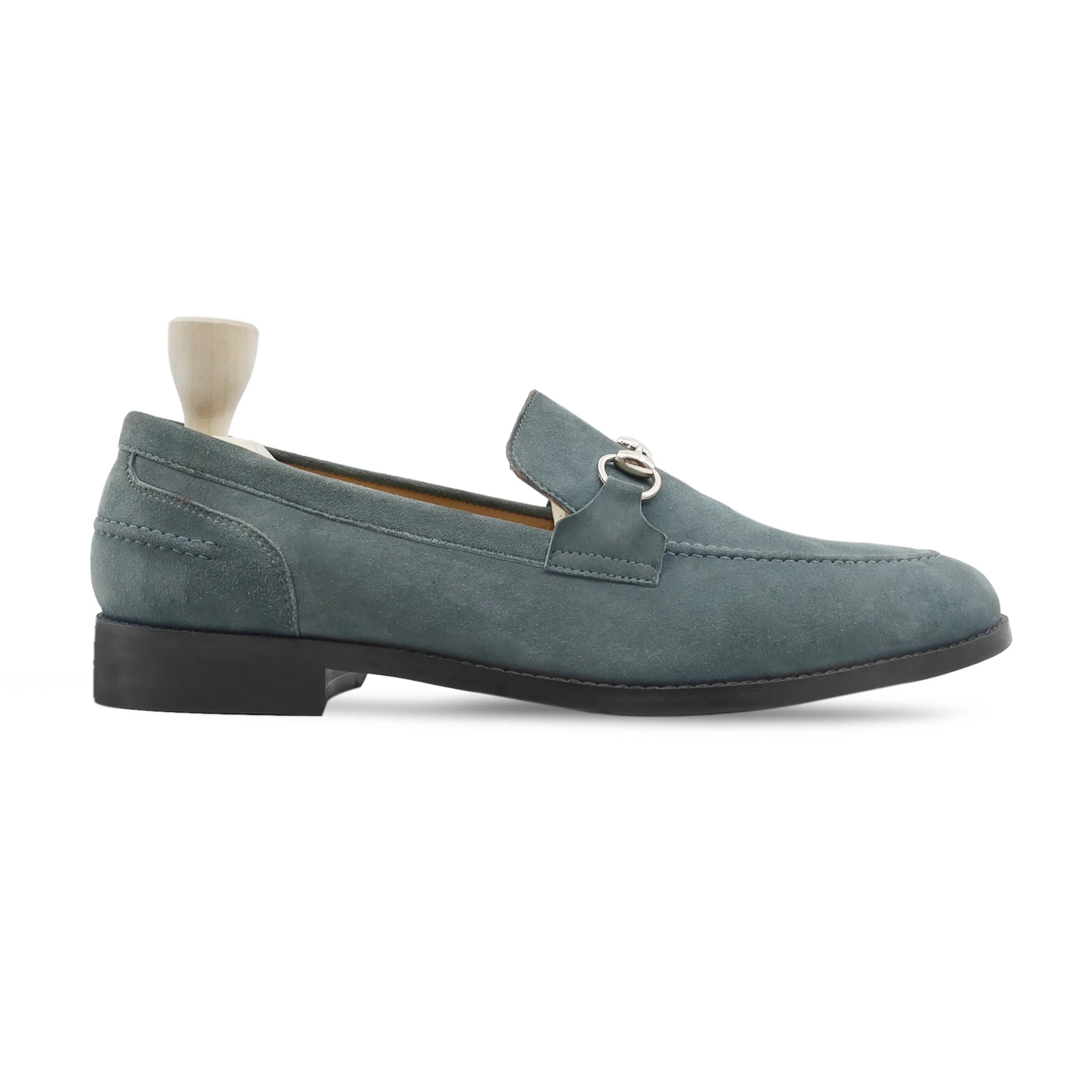 Colorado - Men's Charcoal Grey Kid Suede Loafer - Image 2