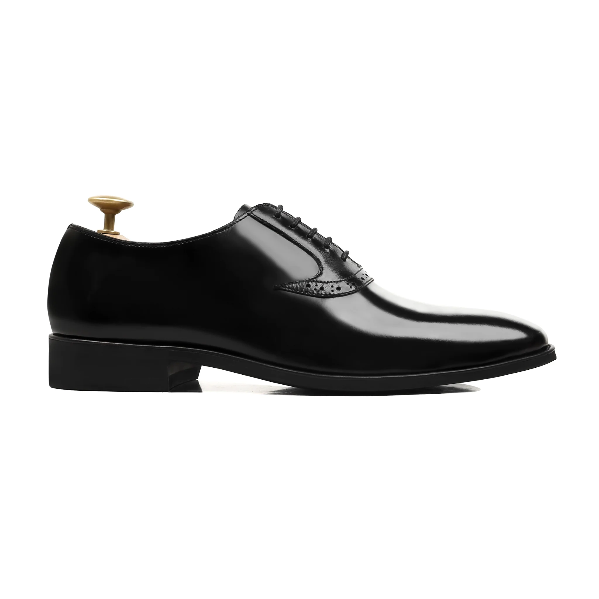 Colt - Men's Black Box Leather High Shine Oxford Shoe - Image 2