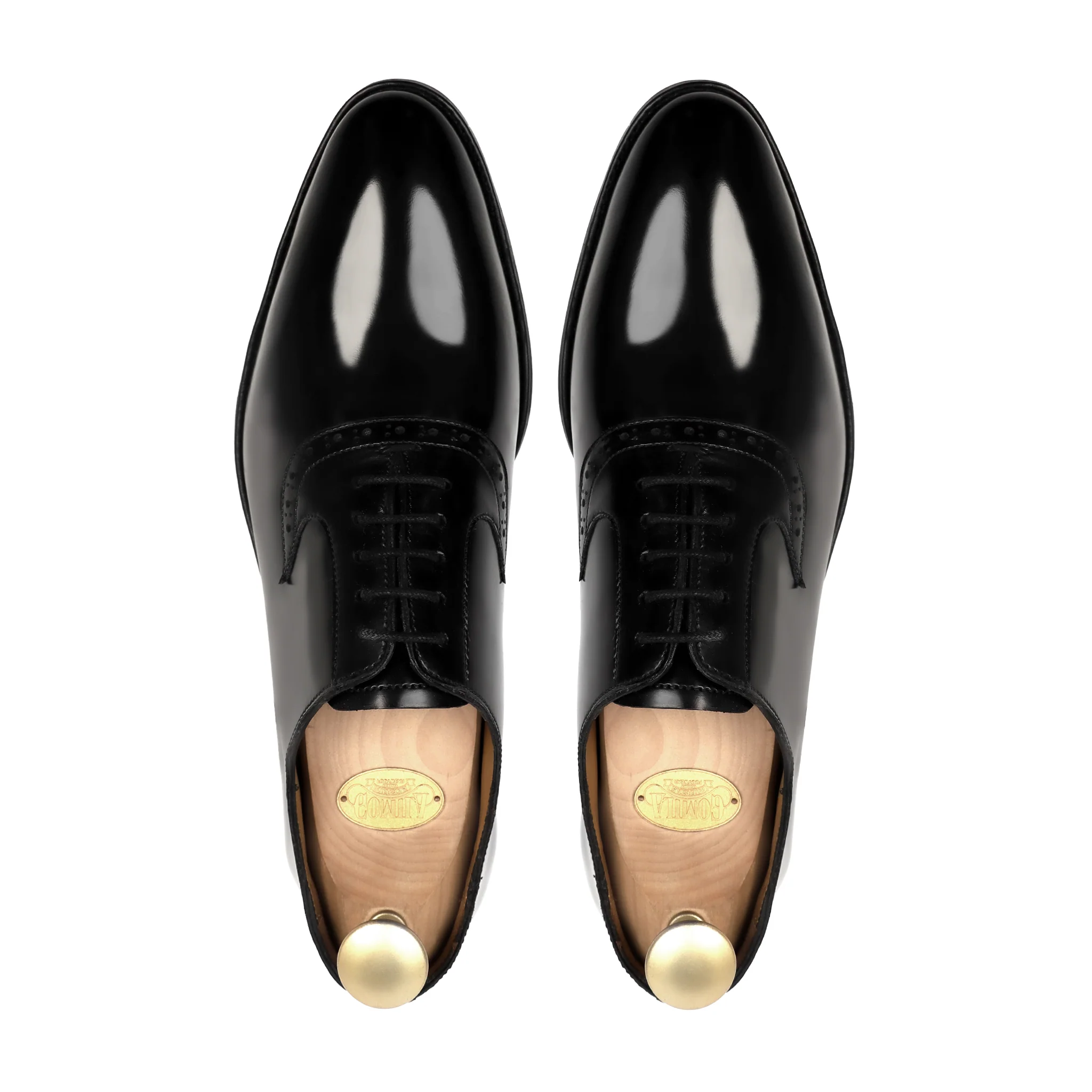 Colt - Men's Black Box Leather High Shine Oxford Shoe - Image 3