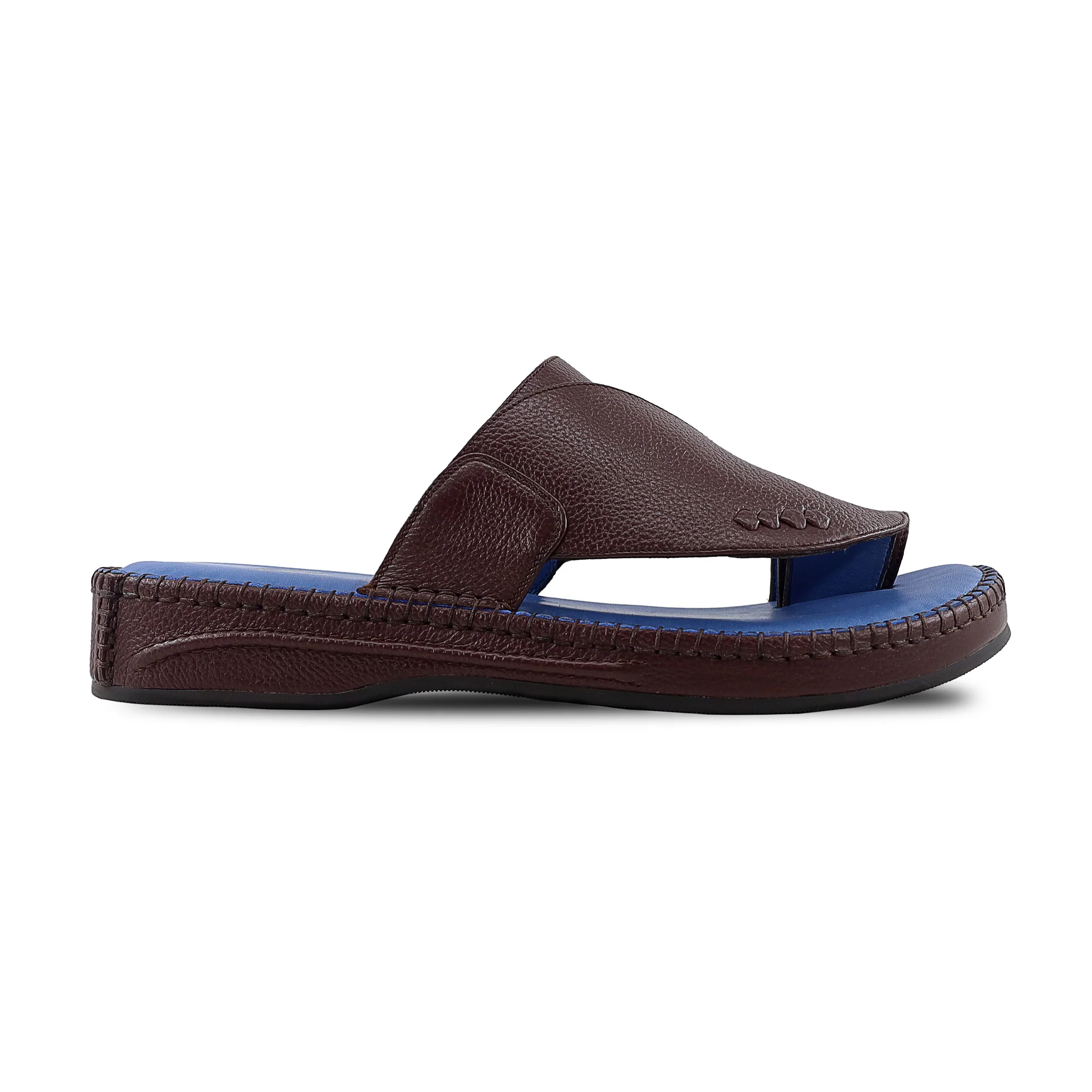 Curtis - Men's Reddish Brown Pebble Grain Leather Slipper - Image 2