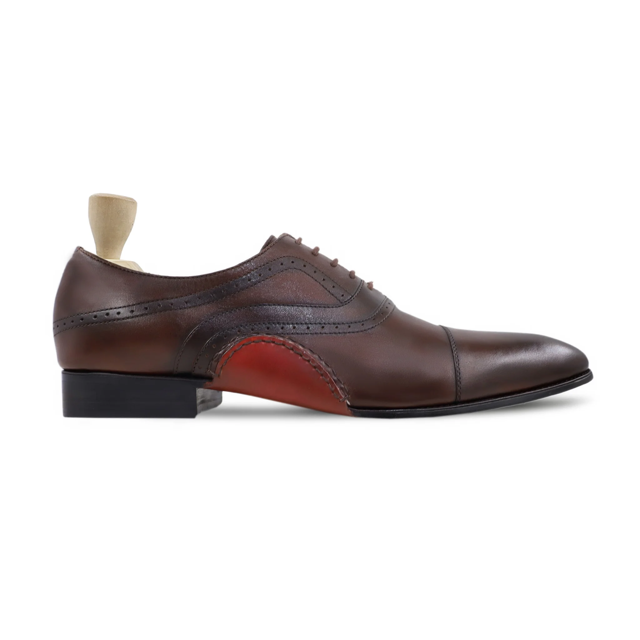 Demarc - Men's Brown Calf Leather Oxford Shoe - Image 2