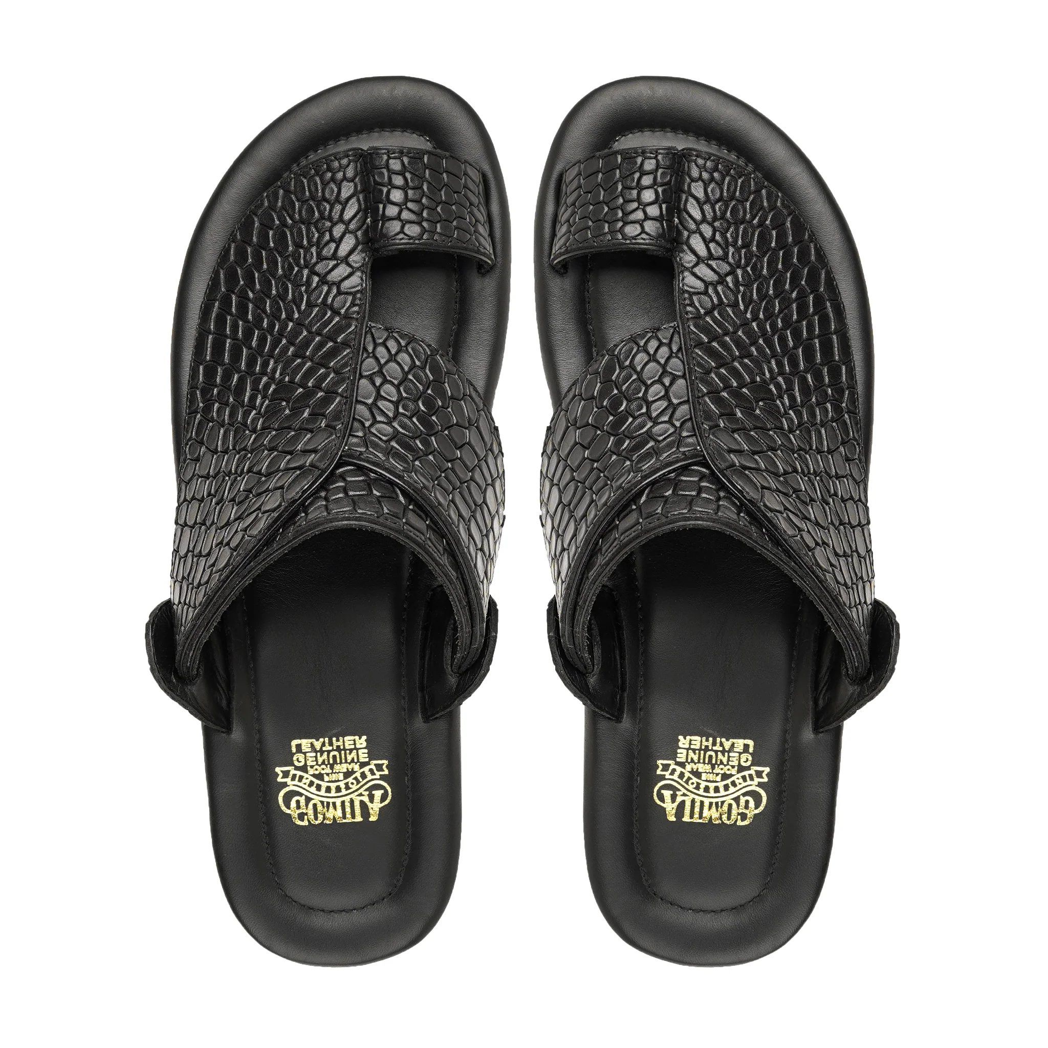 Dubai - Men's Black Calf Leather Slipper - Image 3