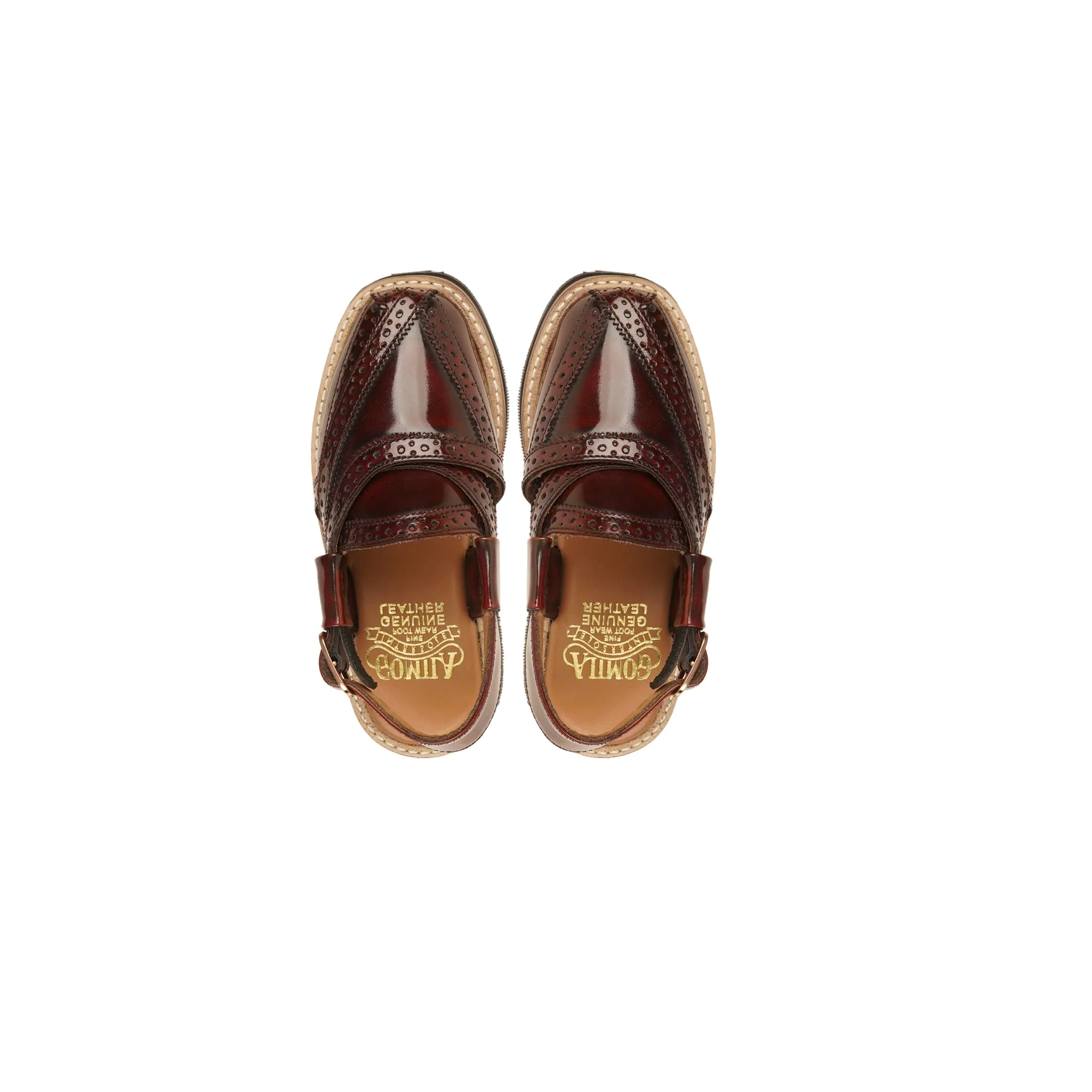 Estadio - Kid's Reddish Brown Box Leather High Shine Sandal (5-12 Years Old) - Image 3