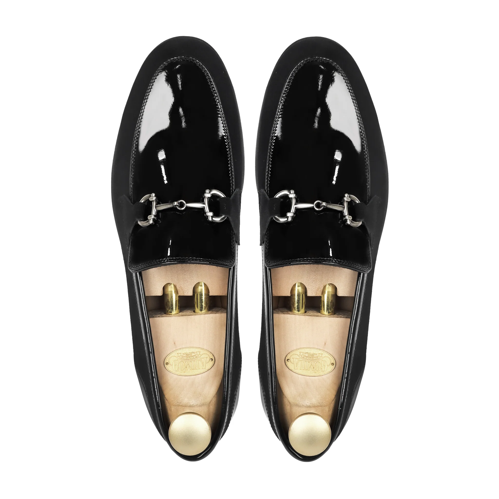 Fenzy- Men's Black Patent and Suede Leather Loafer - Image 3