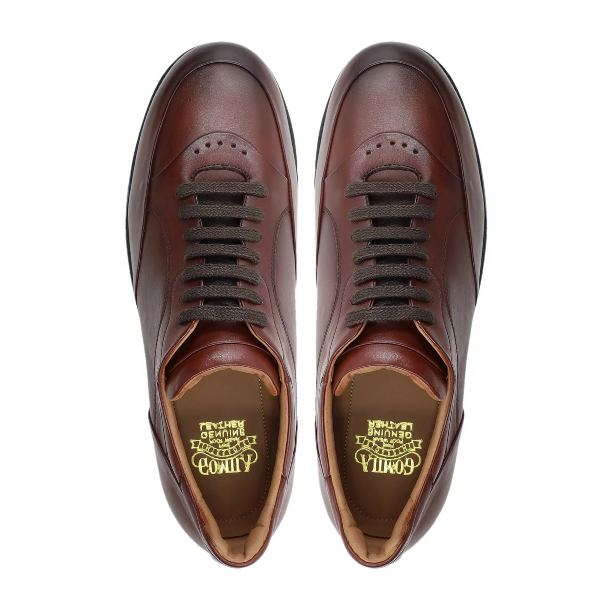 Franco - Men's Brown Calf Leather Jogger - Image 3