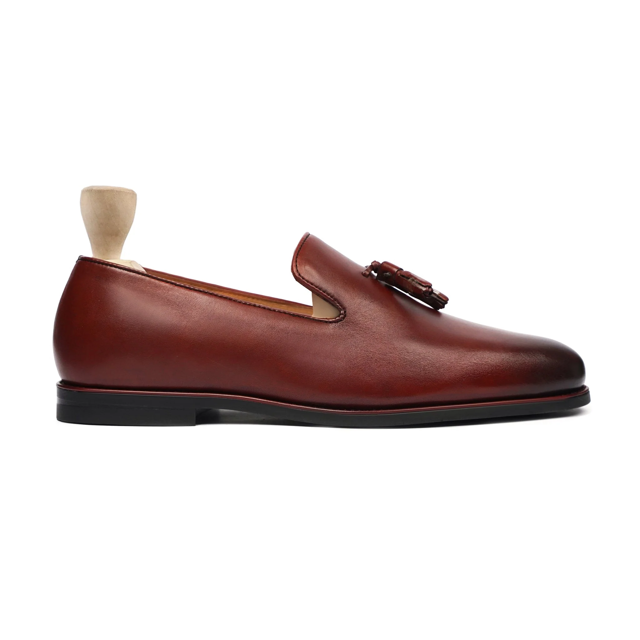 Genoa - Men's Burnished Oxblood Calf Leather Loafer - Image 2