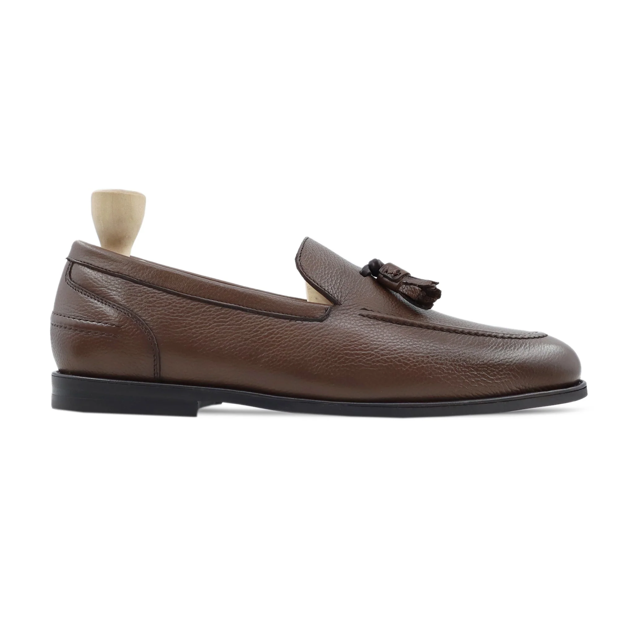 Golling - Men's Brown Pebble Grain Leather Loafer - Image 2