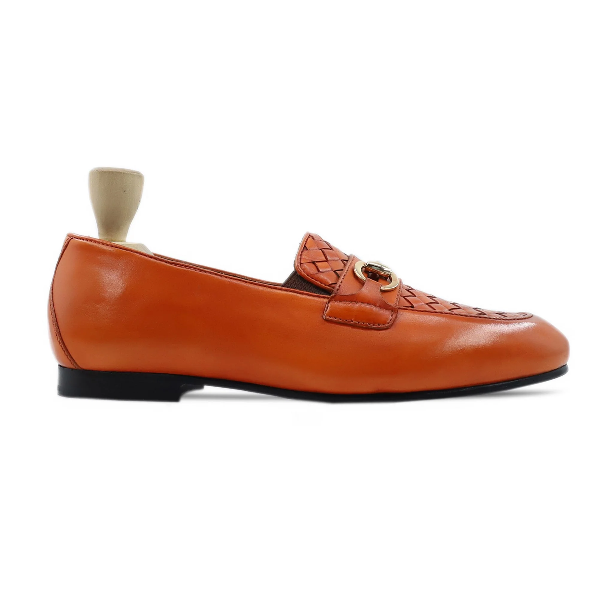 Malmo - Men's Tan Calf and Hand Woven Calf Leather Loafer - Image 2