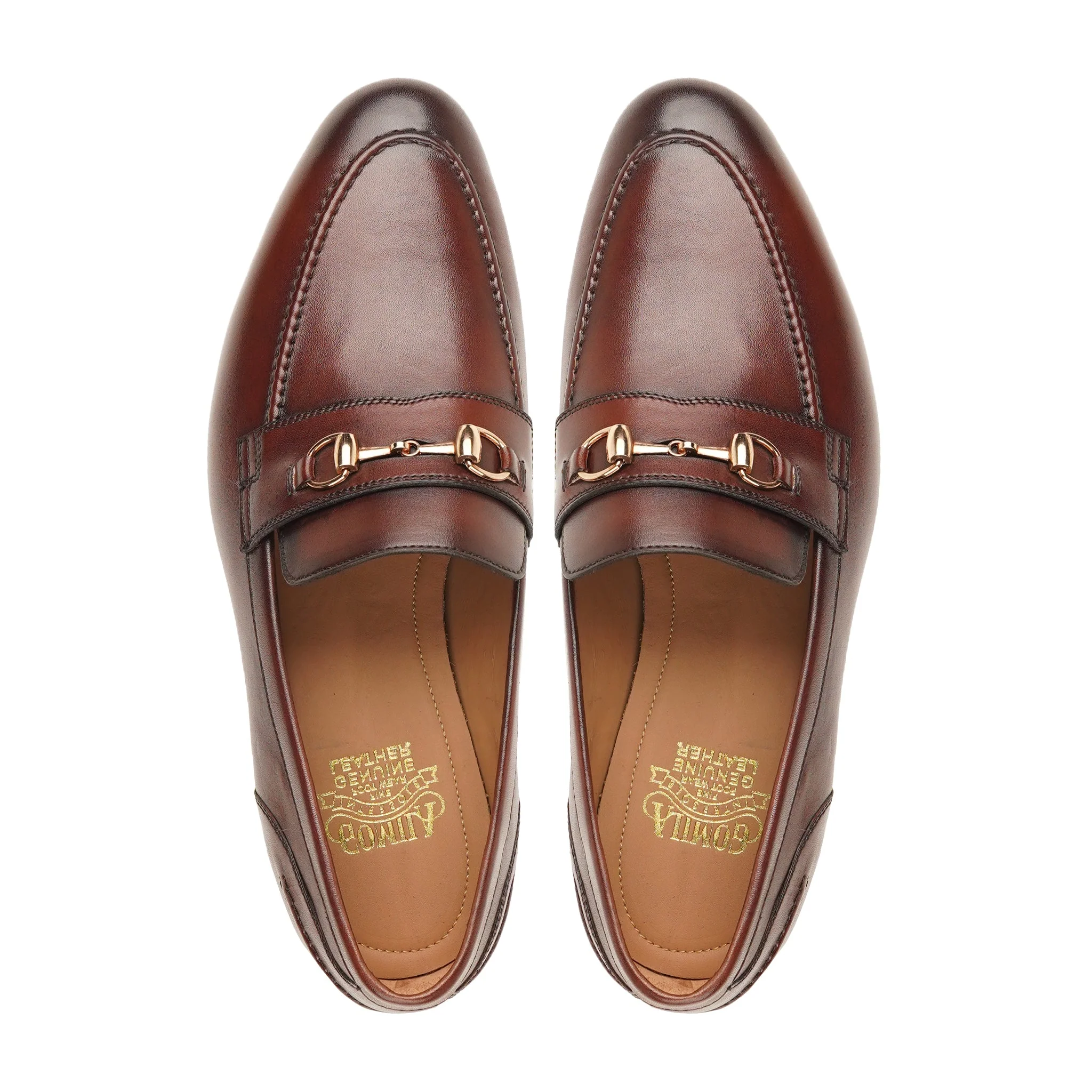 Hadano - Men's Burnished Reddish Brown Calf Leather Loafer - Image 3