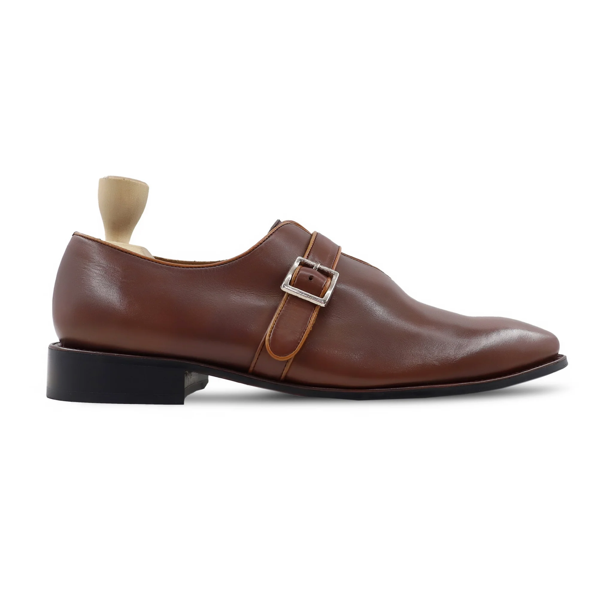 Vidnoye - Men's Dark Brown Calf Leather Single Monkstrap - Image 2