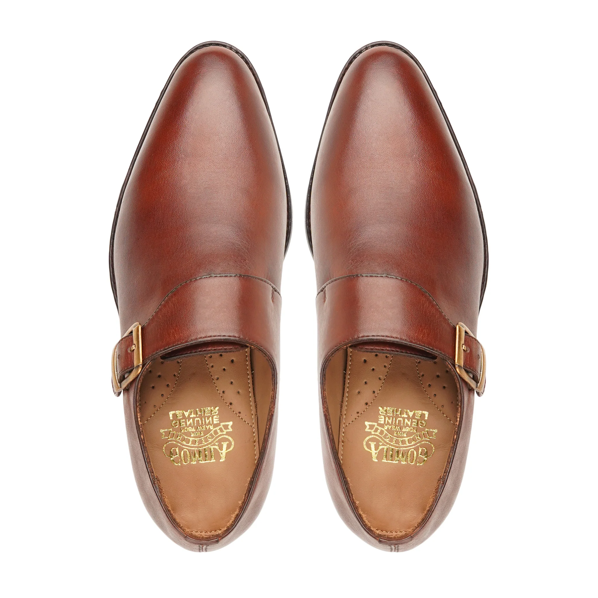 Masha - Men's Brown Calf Leather Single Monkstrap - Image 3