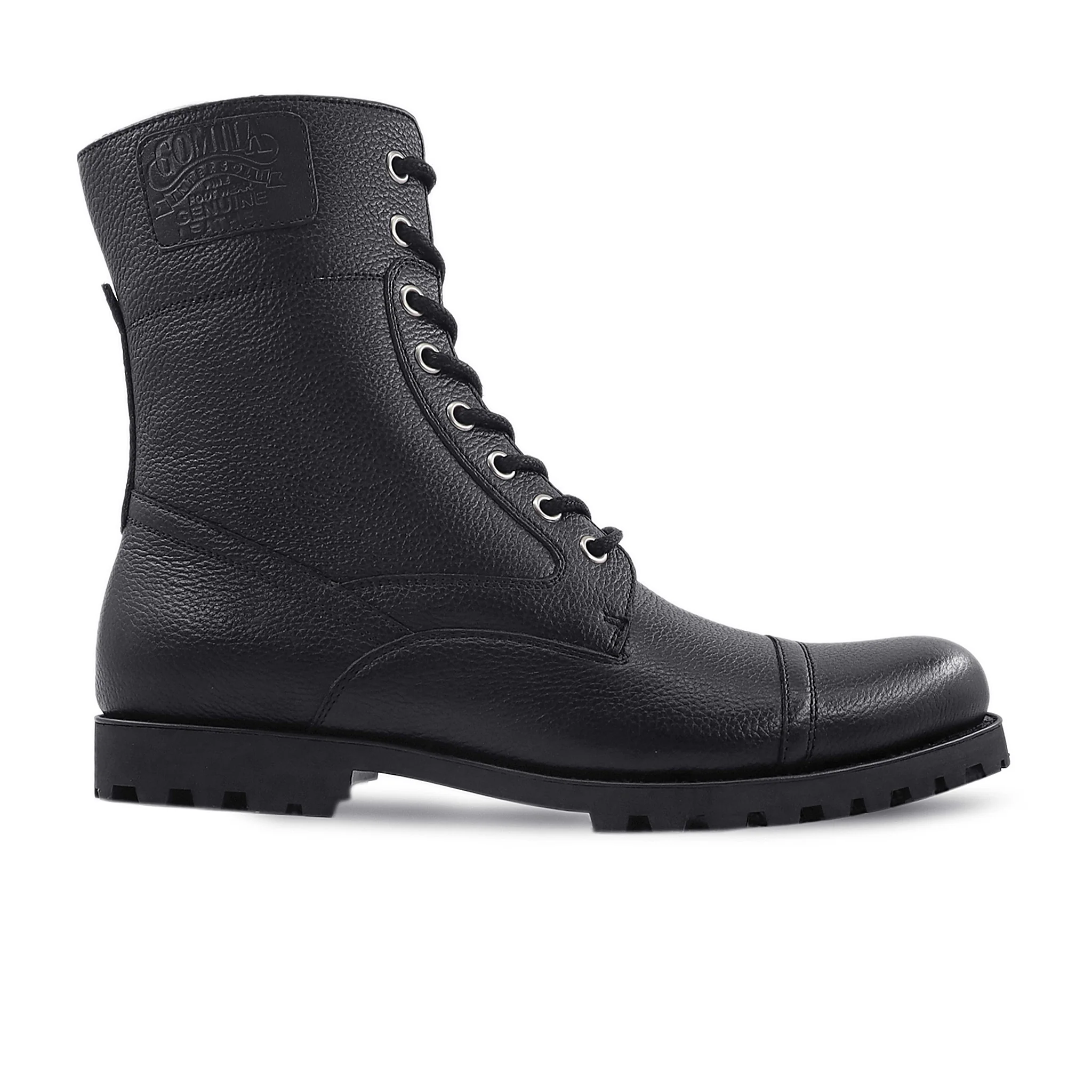 Hans - Men's Black Pebble Grain Leather Boot - Image 2