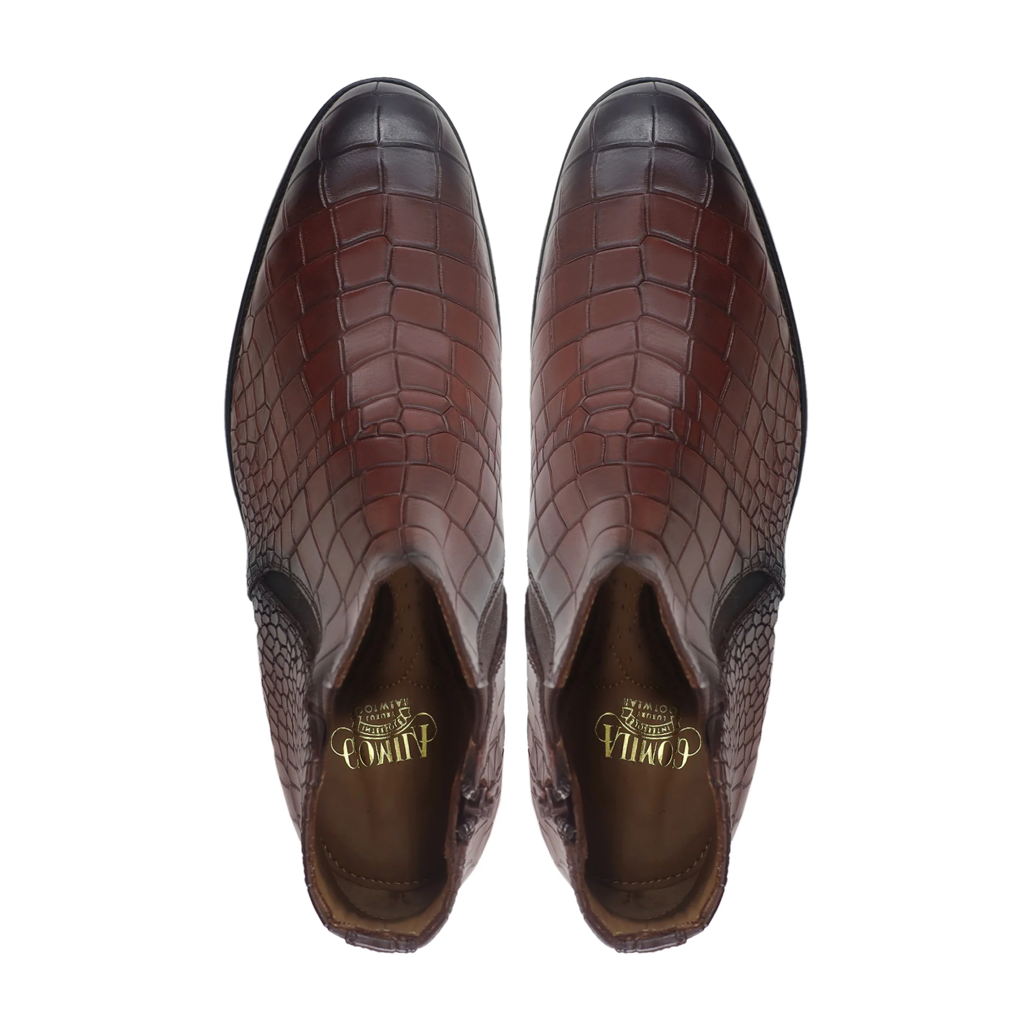 Howen - Men's Burnished Brown Calf Leather Chelsea Boot - Image 3