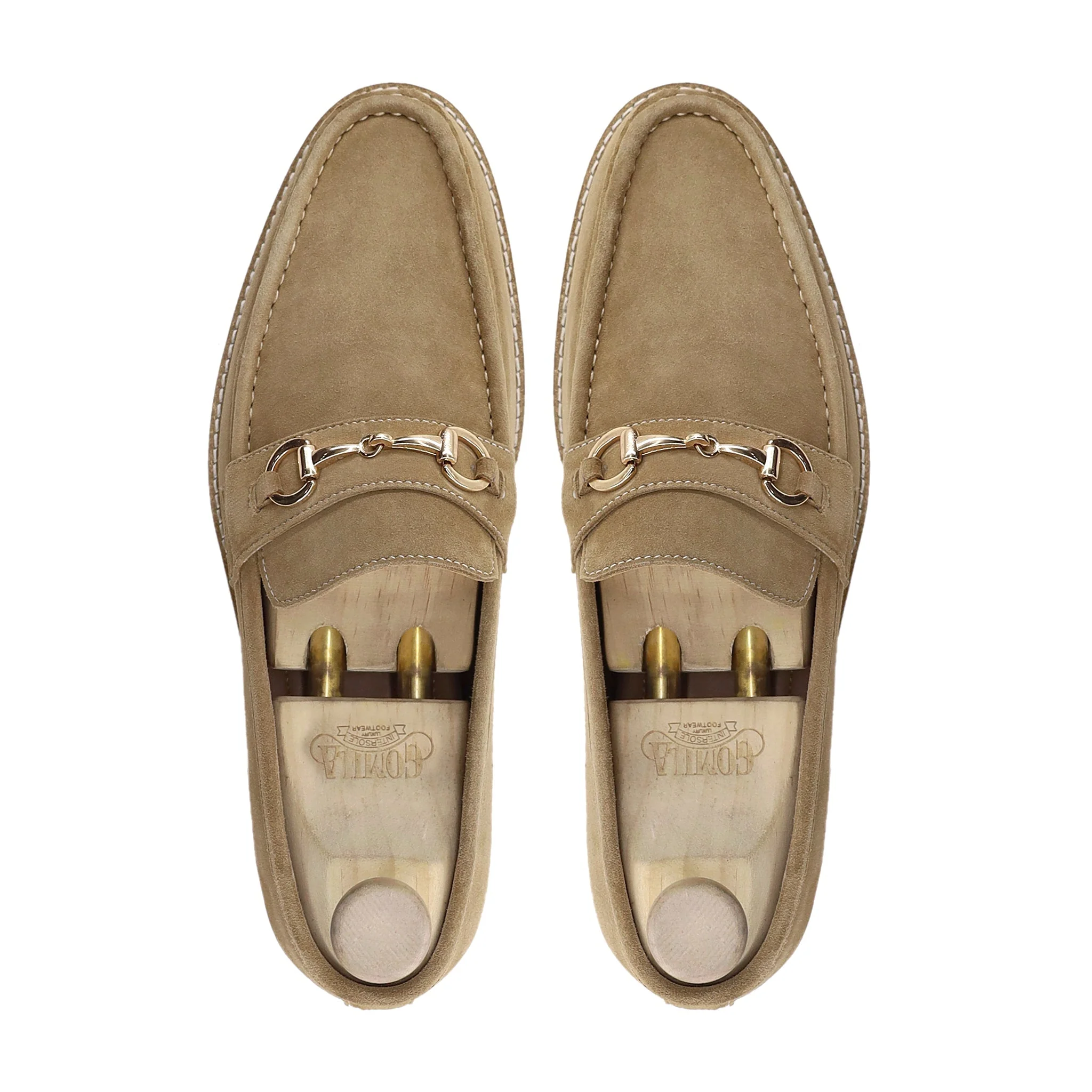 Huston - Men's Camel Kid Suede Loafer - Image 3