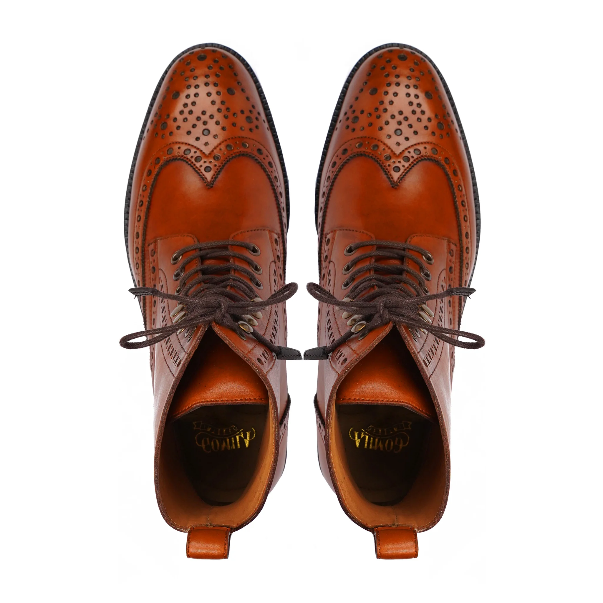 Iroha - Men's Orange Tan Calf Leather Boot - Image 3