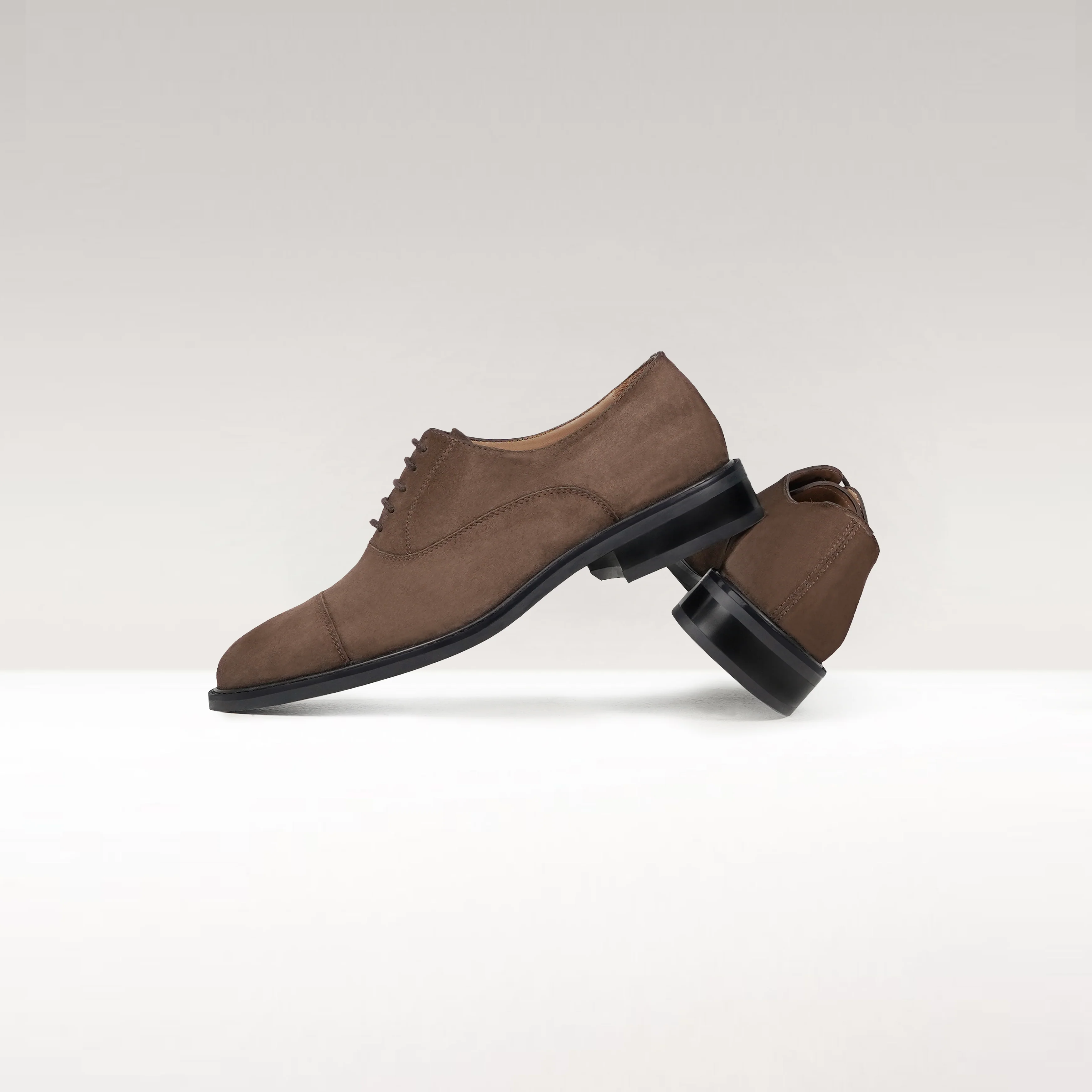 Itachi - Men's Light Brown Kid Suede Oxford Shoe - Image 4